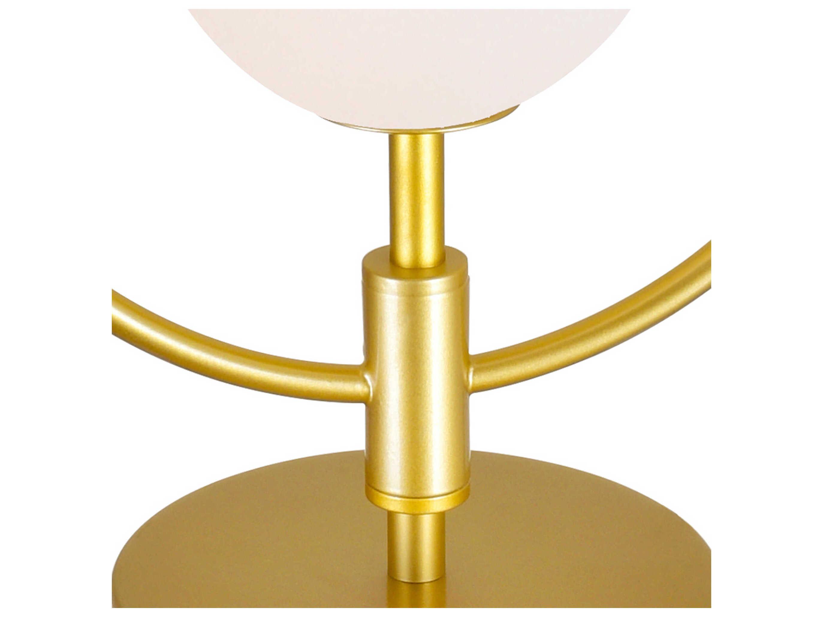 CWI Lighting Celeste Medallion Gold Frosted Glass Table Lamp