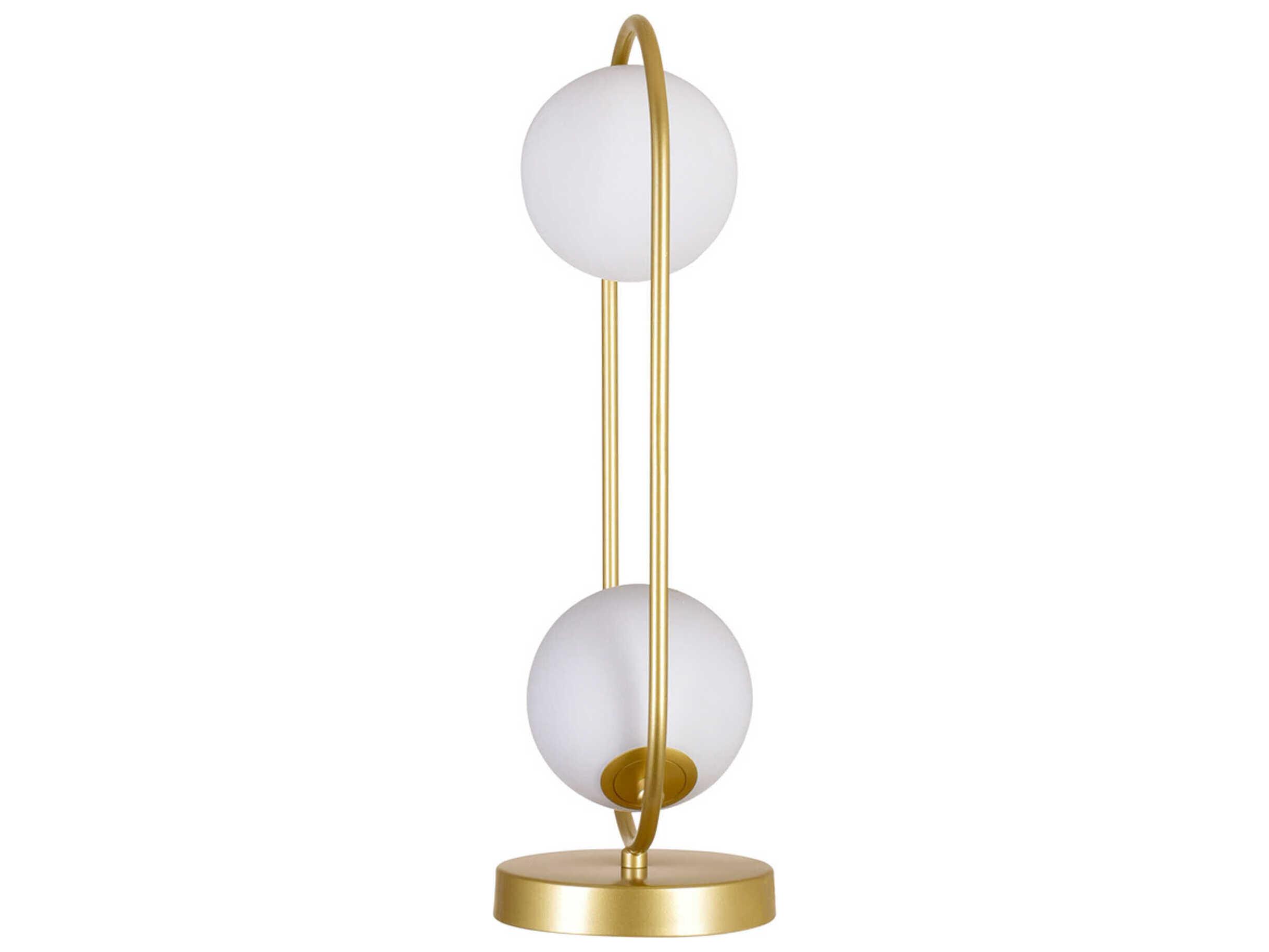 CWI Lighting Celeste Medallion Gold Frosted Glass Table Lamp
