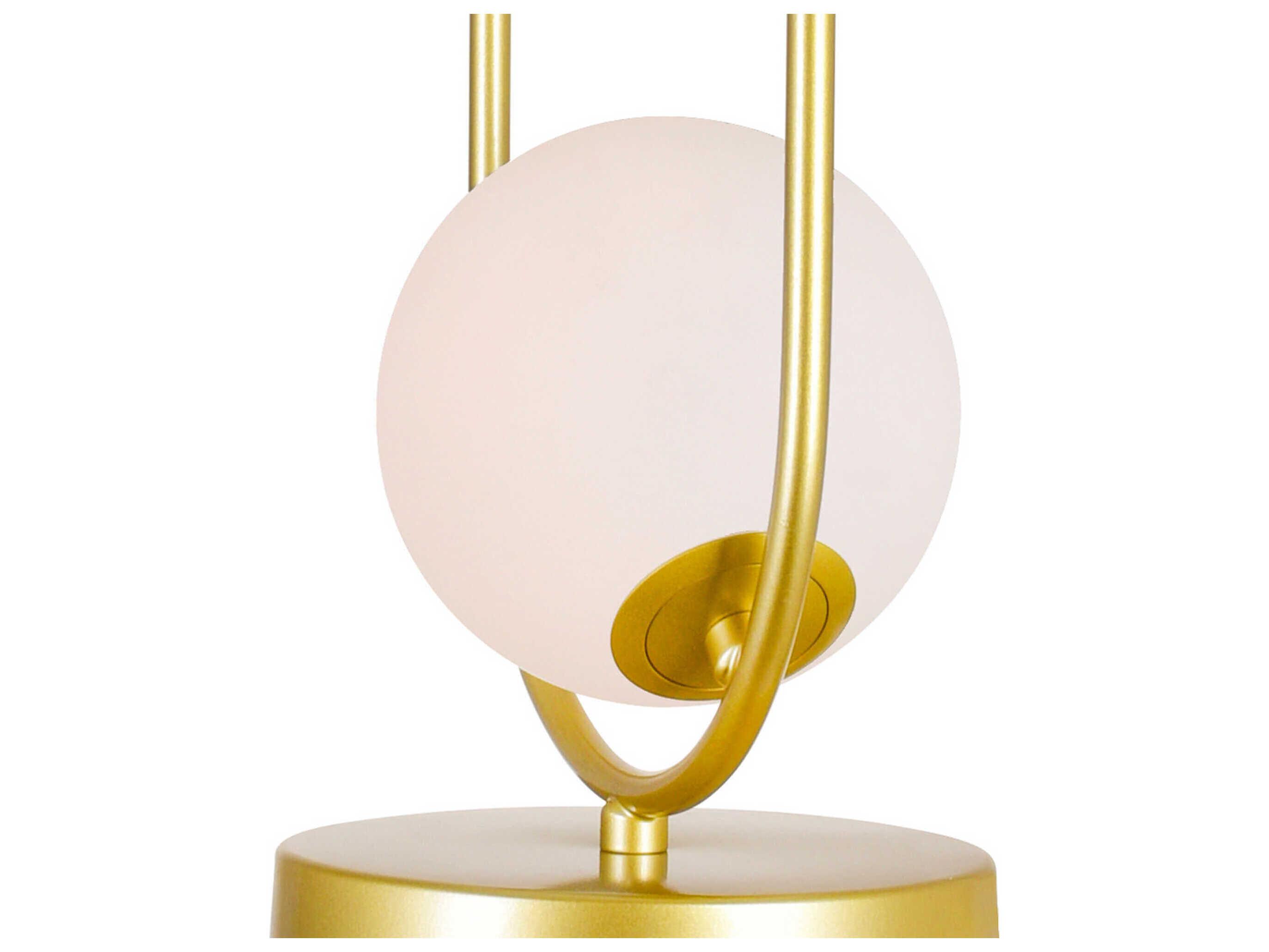 CWI Lighting Celeste Medallion Gold Frosted Glass Table Lamp