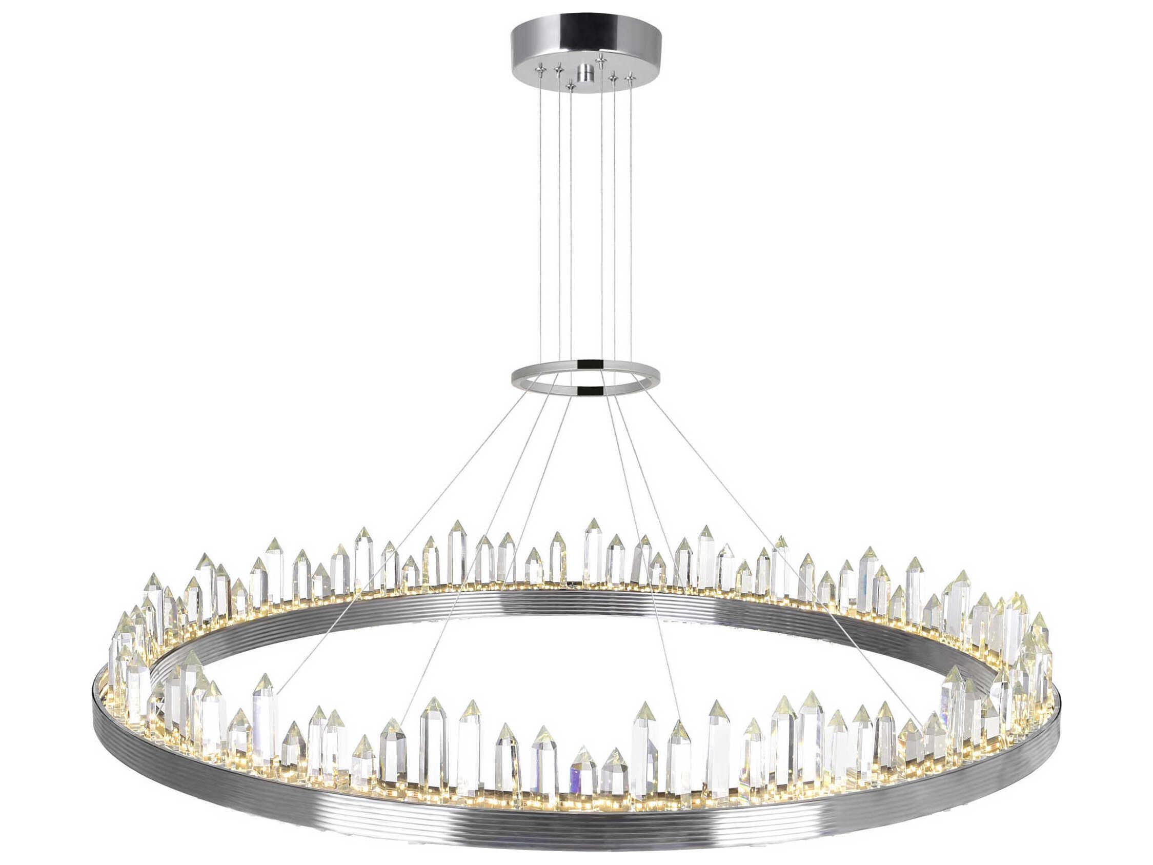 CWI Lighting Agassiz Polished Nickel Round Pendant