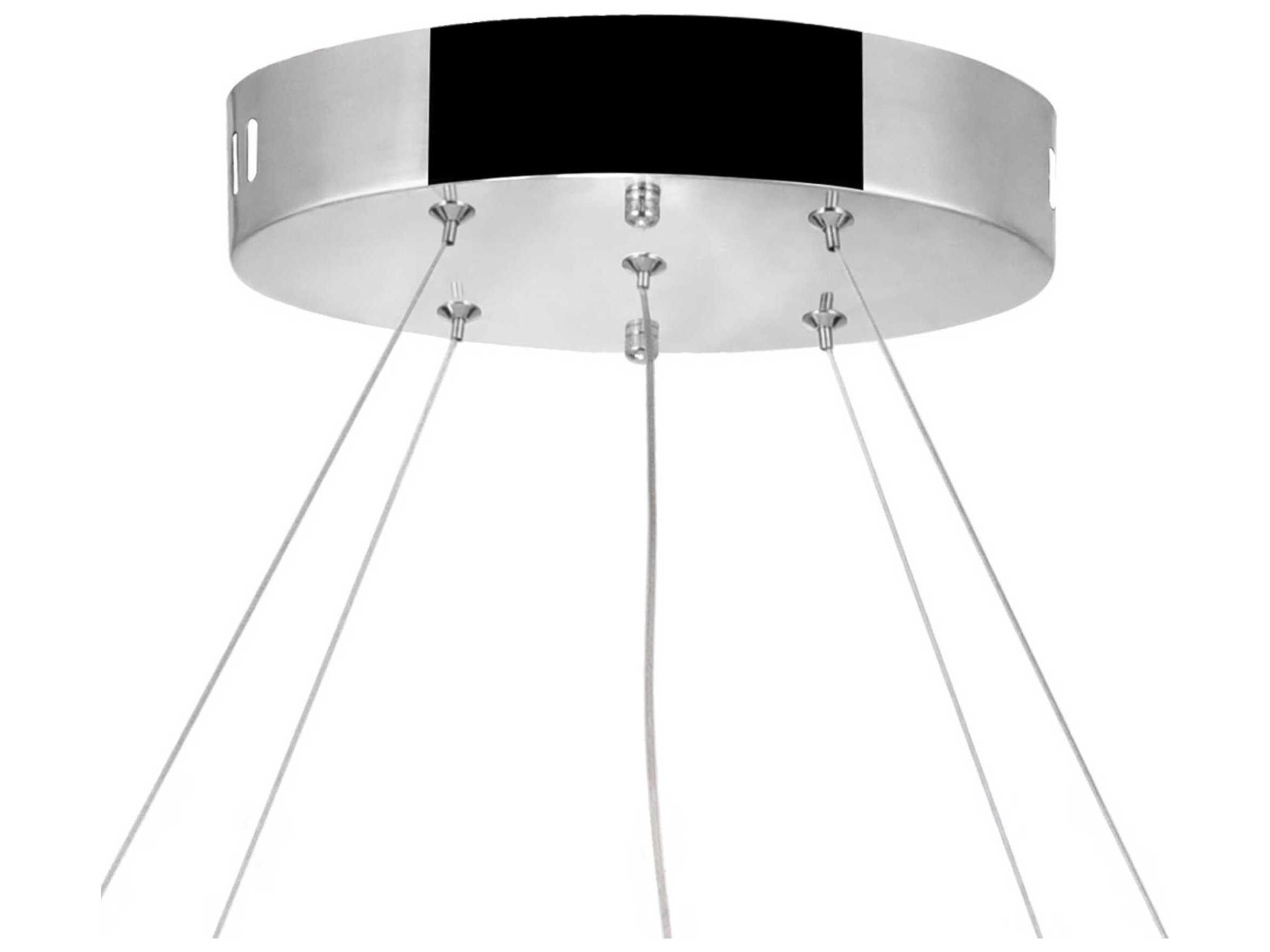 CWI Lighting Glace Chrome Round Island Pendant