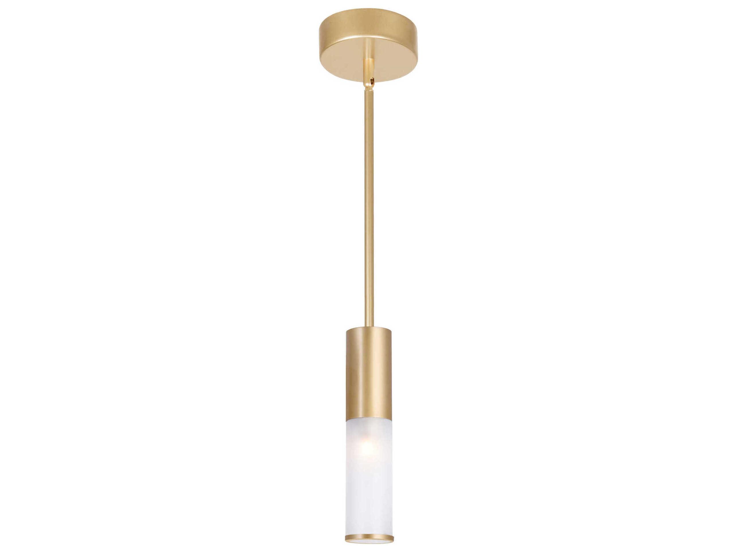 CWI Lighting Pipes 1-Light Sun Gold Cylinder Mini Pendant