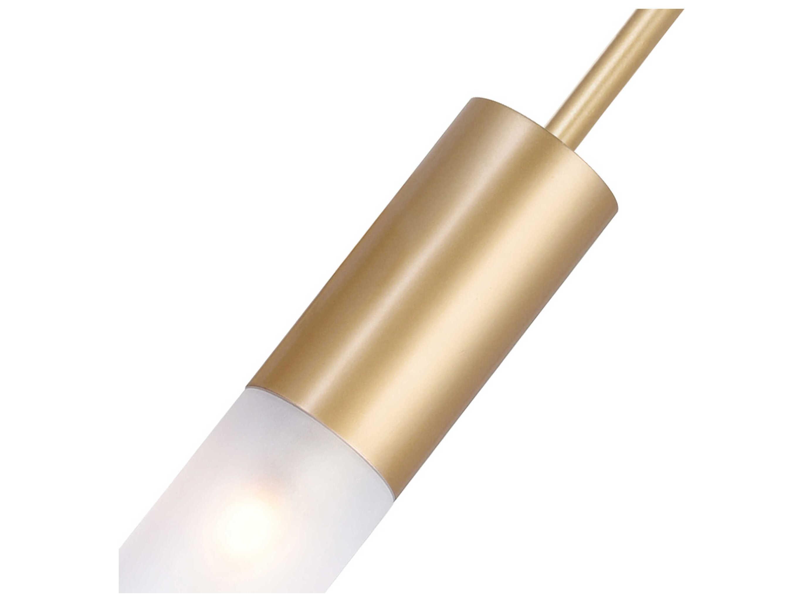 CWI Lighting Pipes 1-Light Sun Gold Cylinder Mini Pendant