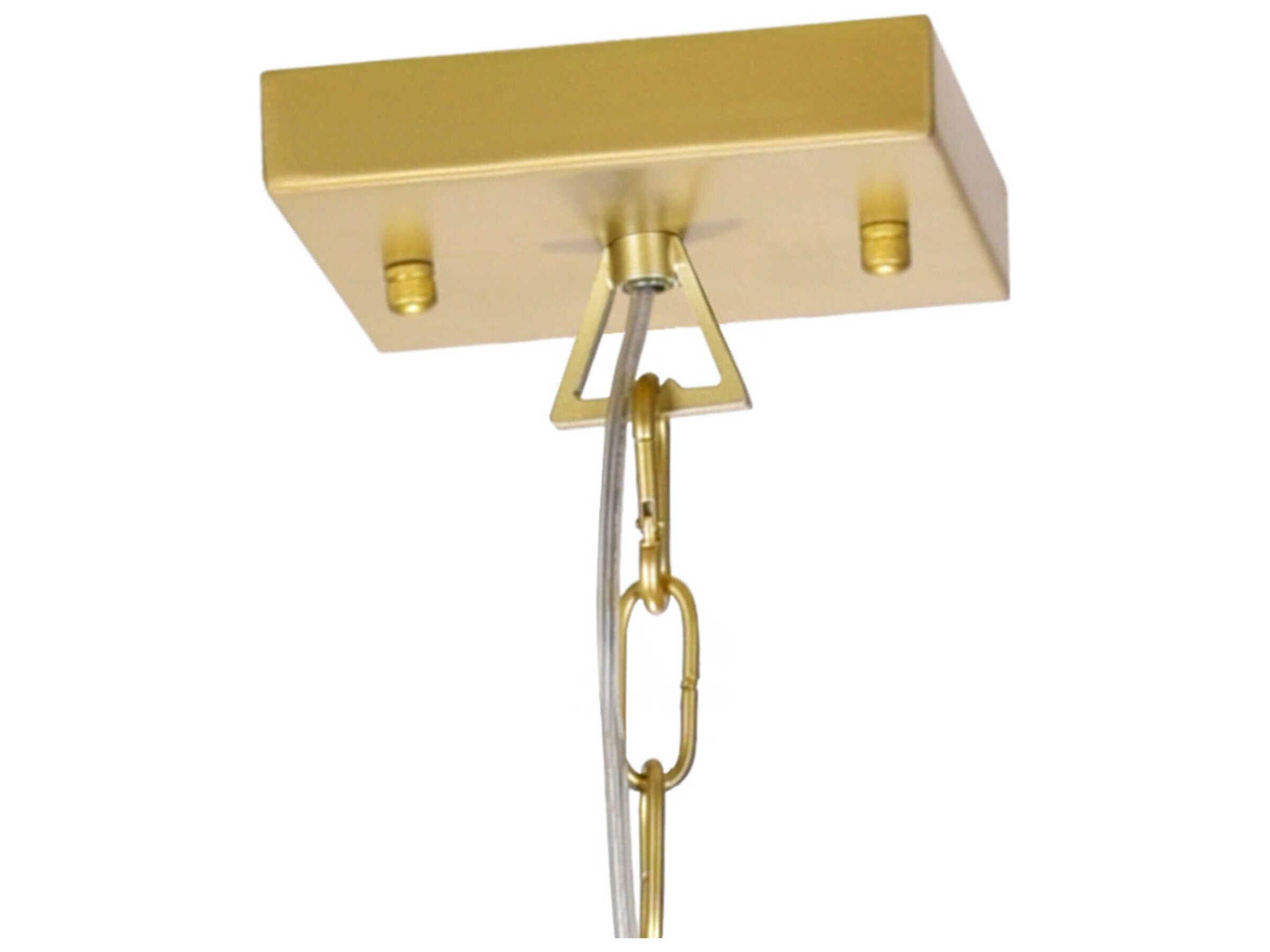 CWI Lighting Tudor 6-Light Satin Gold Black Lantern Chandelier