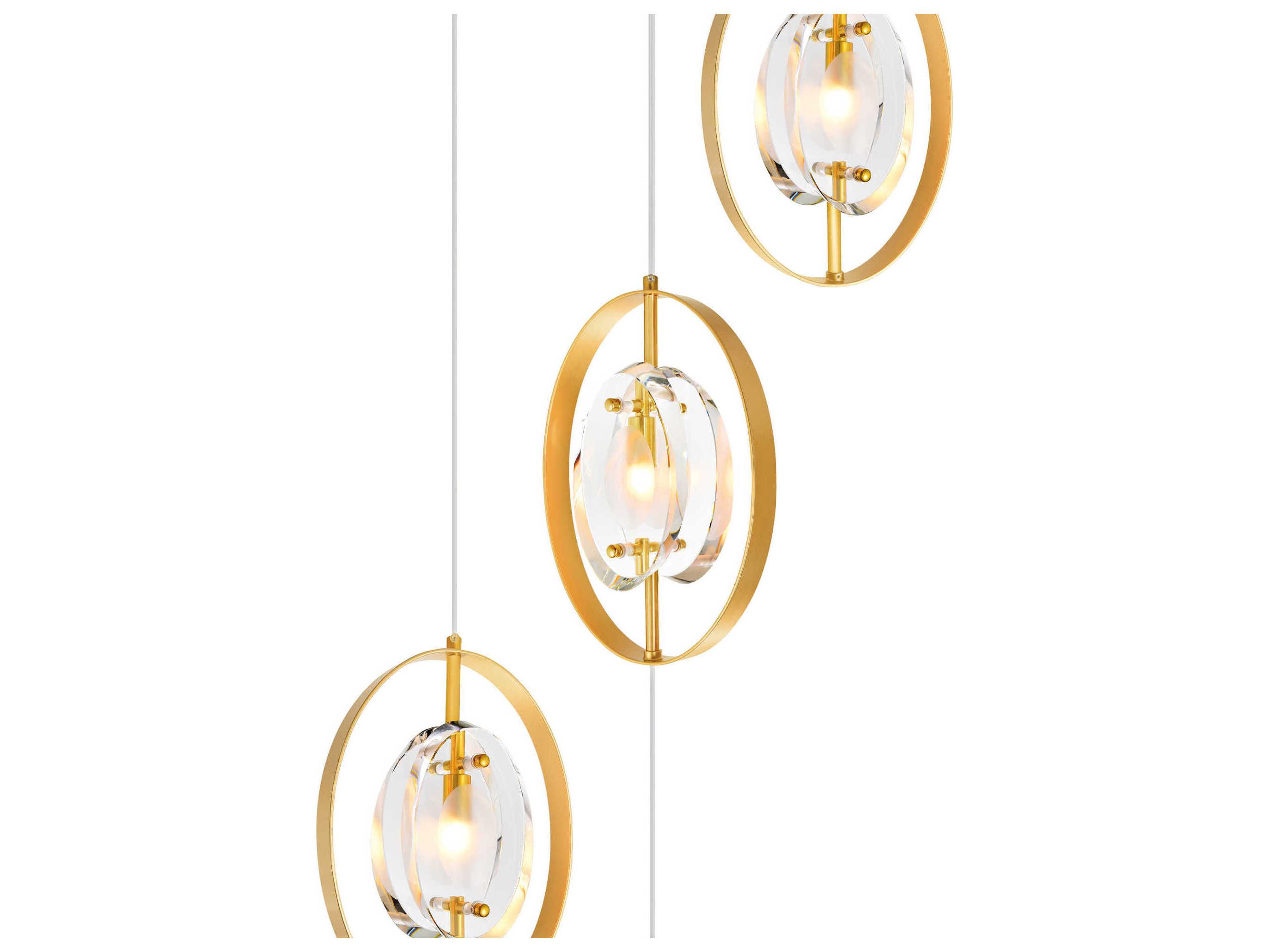 CWI Lighting Iris 6-Light Sun Gold Pendant