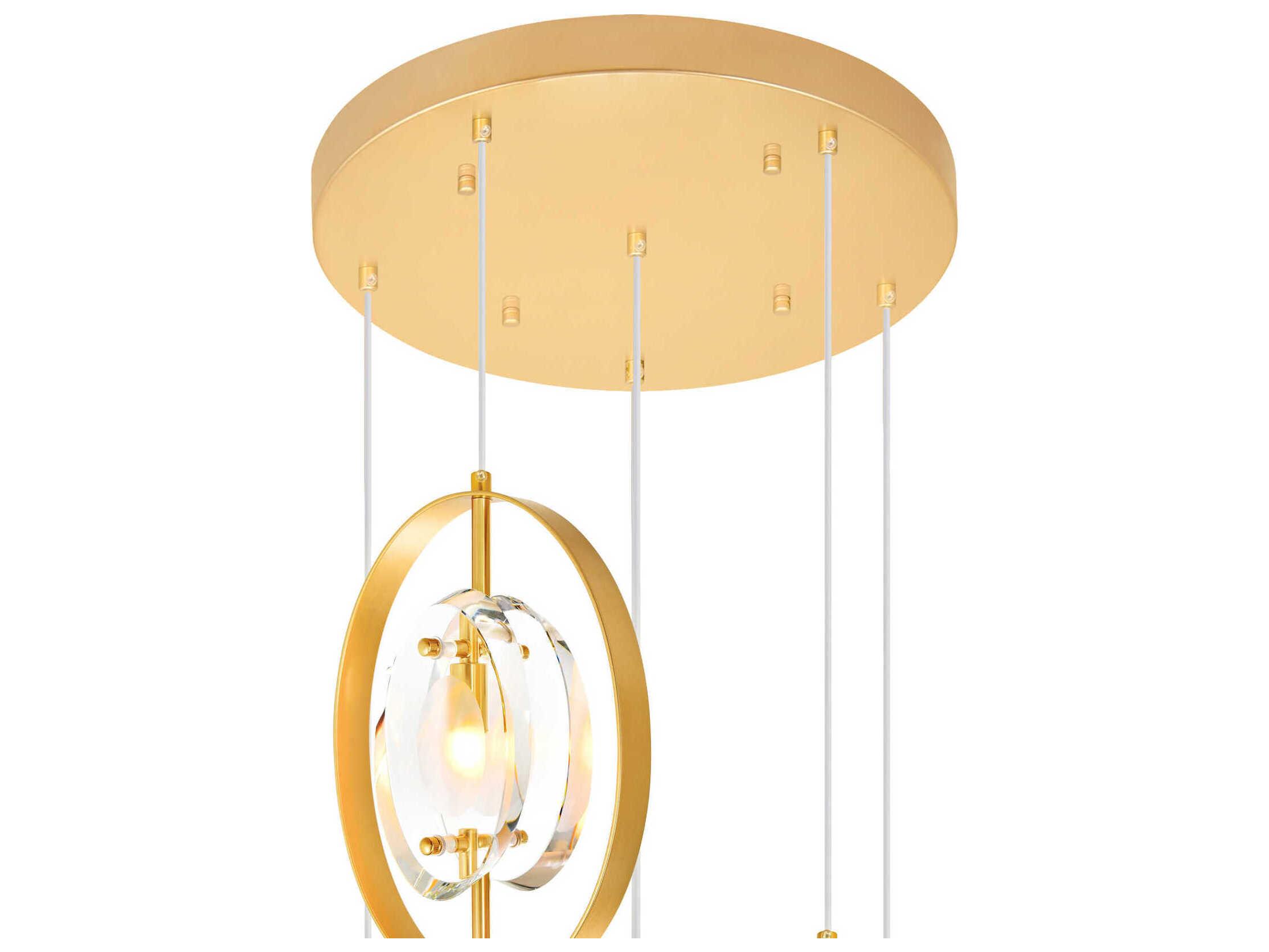 CWI Lighting Iris 6-Light Sun Gold Pendant