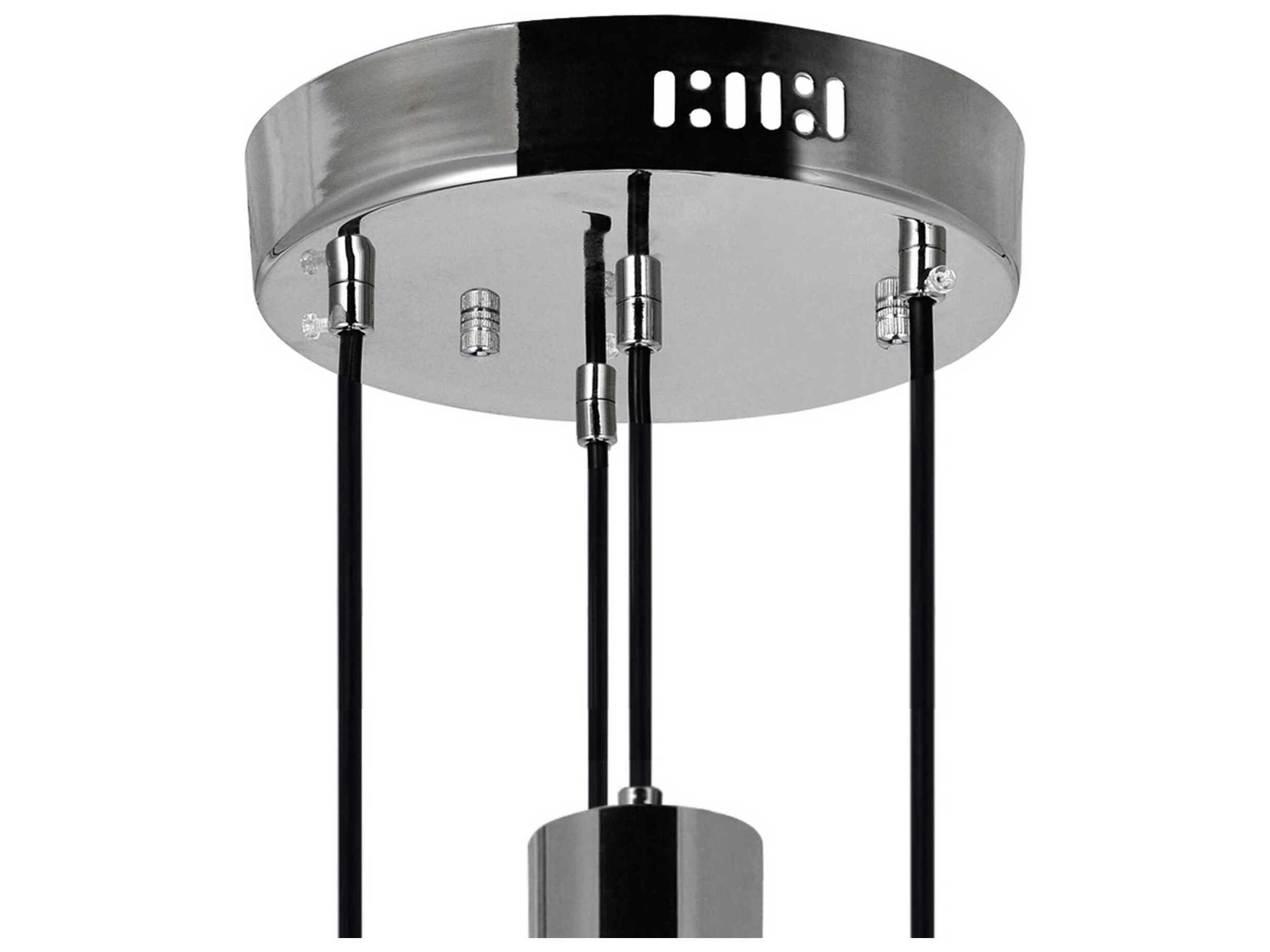 CWI Lighting Chime Polished Nickel Linear Mini Pendant