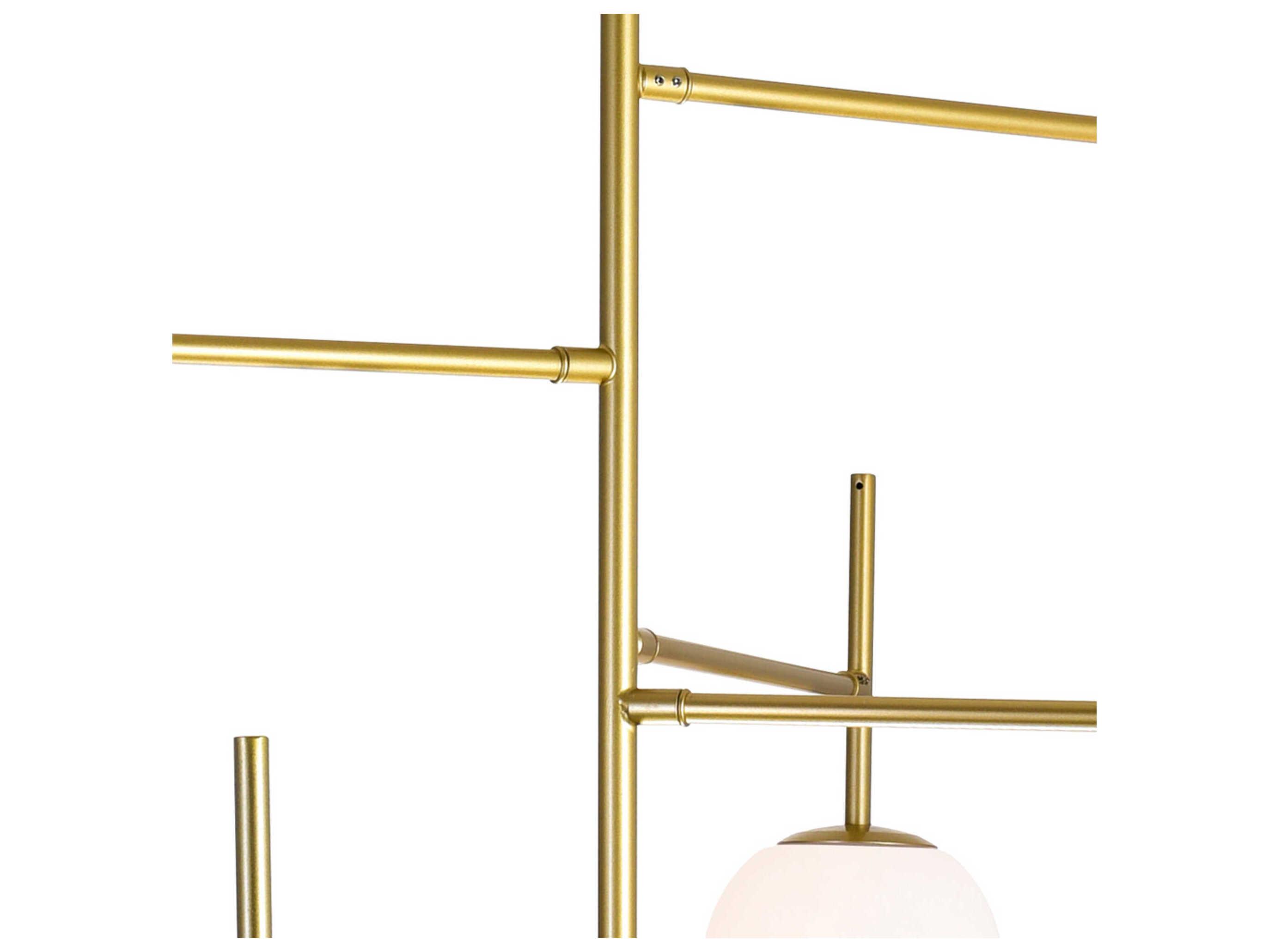 CWI Lighting Tourch 7-Light Medallion Gold Globe Chandelier