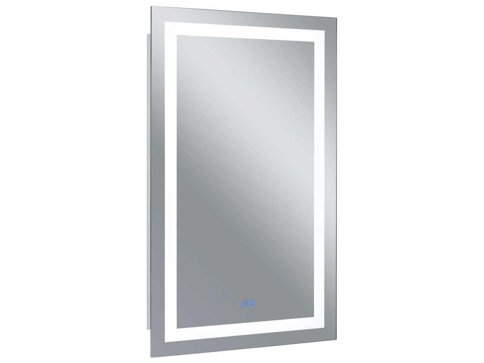 CWI Lighting Abril White Rectangular Wall Mirror