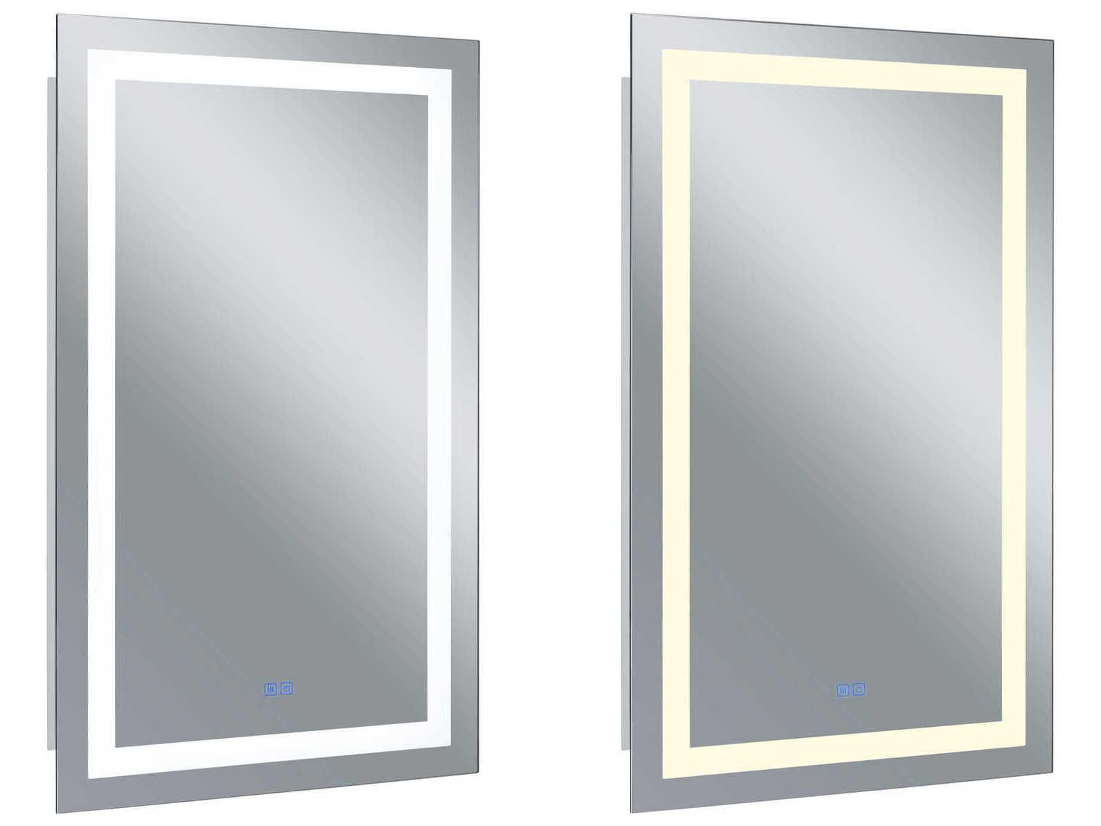 CWI Lighting Abril White Rectangular Wall Mirror