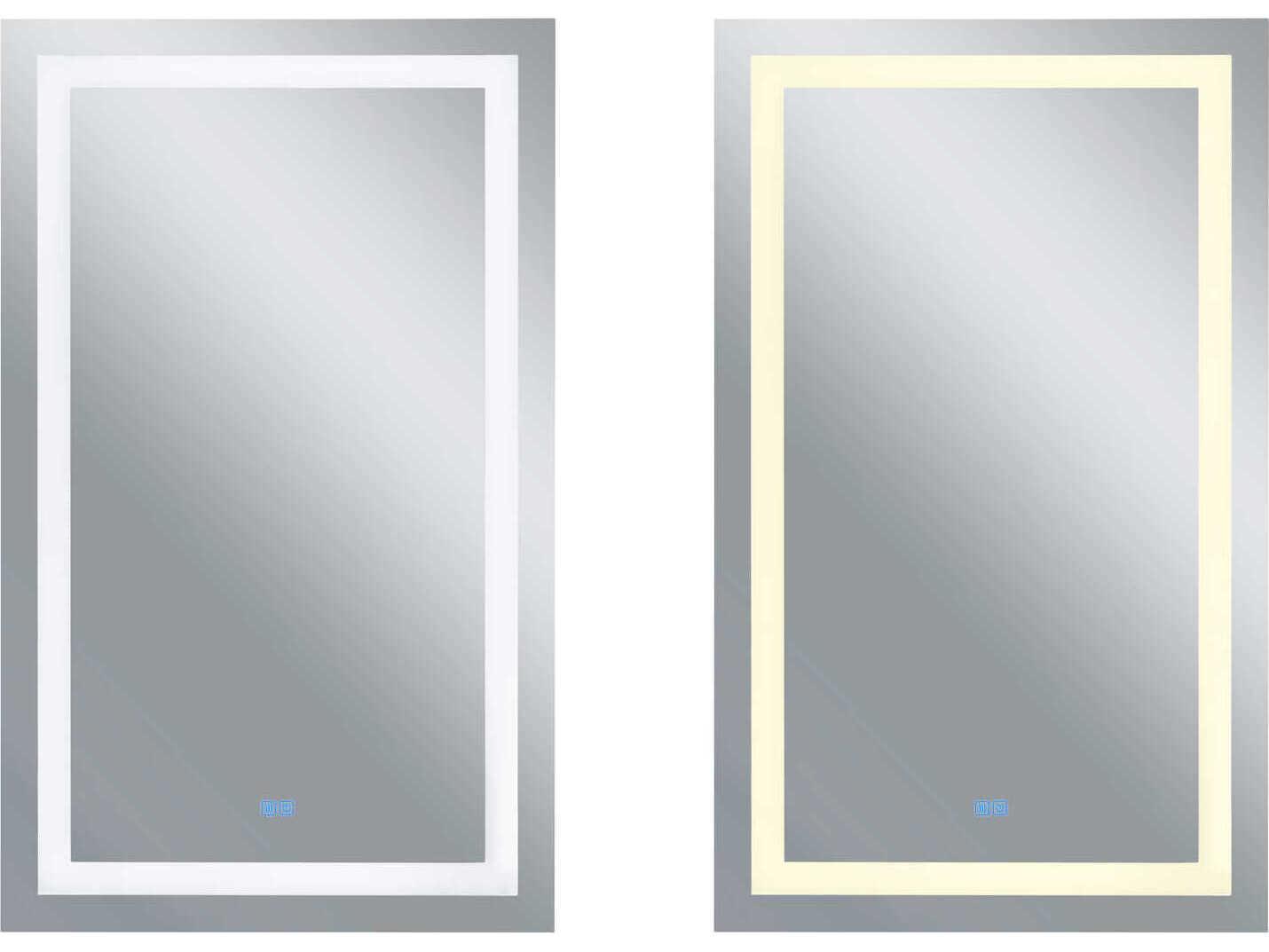 CWI Lighting Abril White Rectangular Wall Mirror