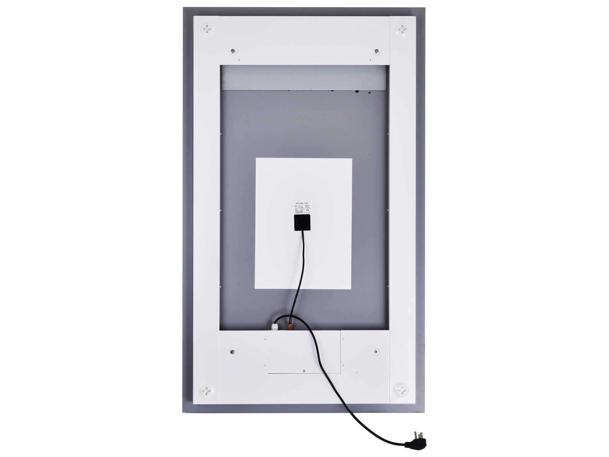 CWI Lighting Abril White Rectangular Wall Mirror