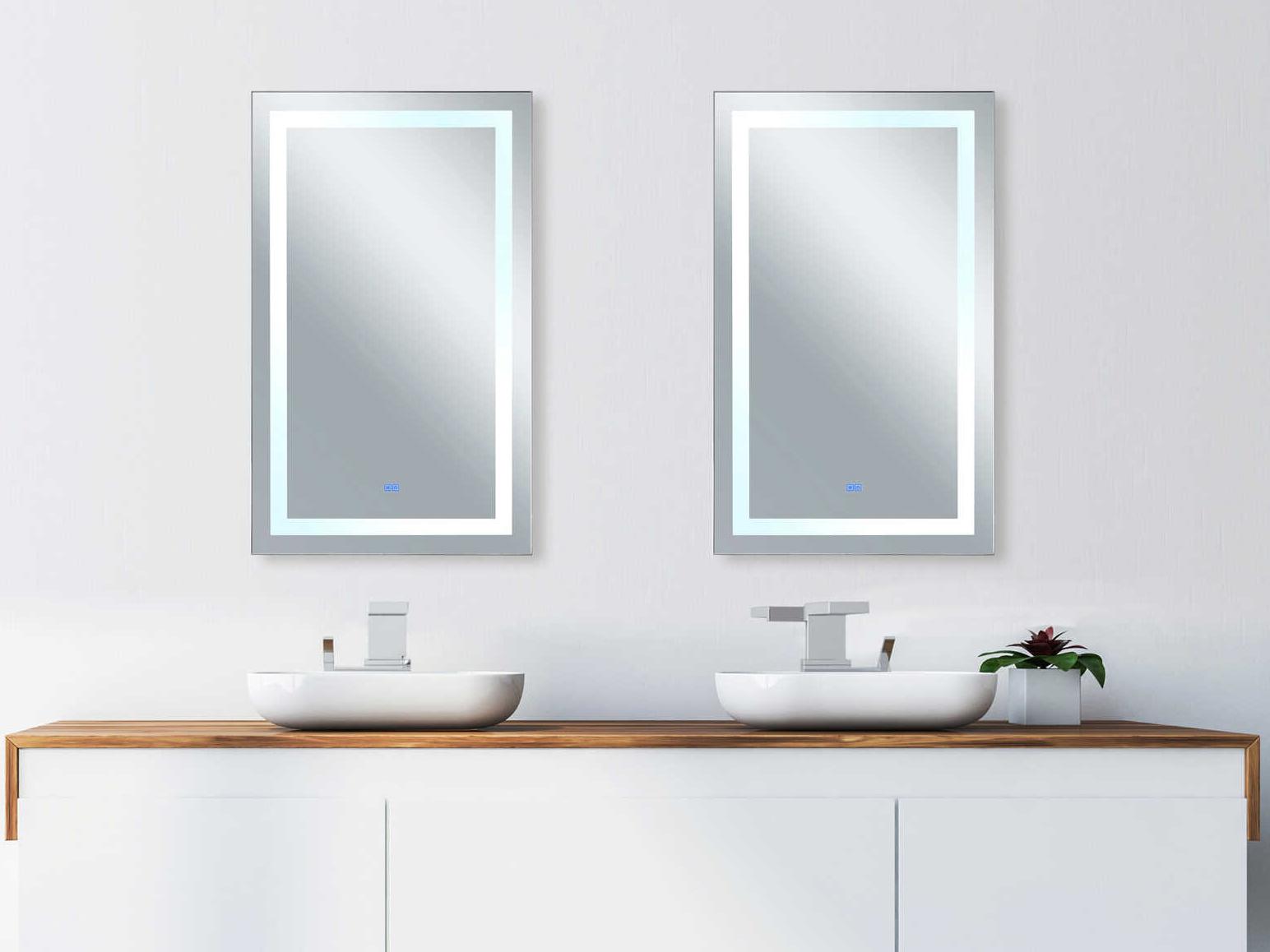 CWI Lighting Abril White Rectangular Wall Mirror