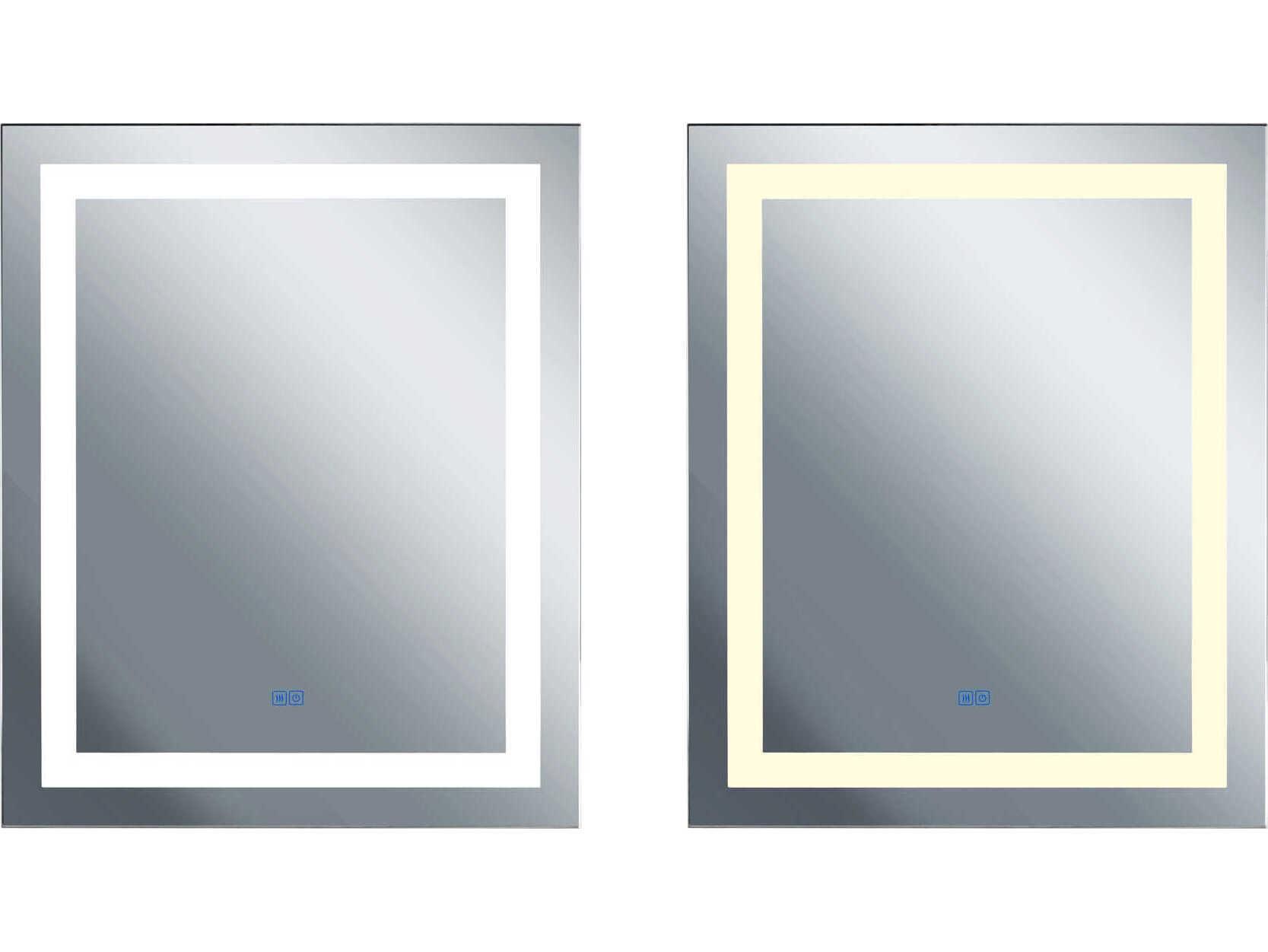 CWI Lighting Abril White Rectangular Wall Mirror