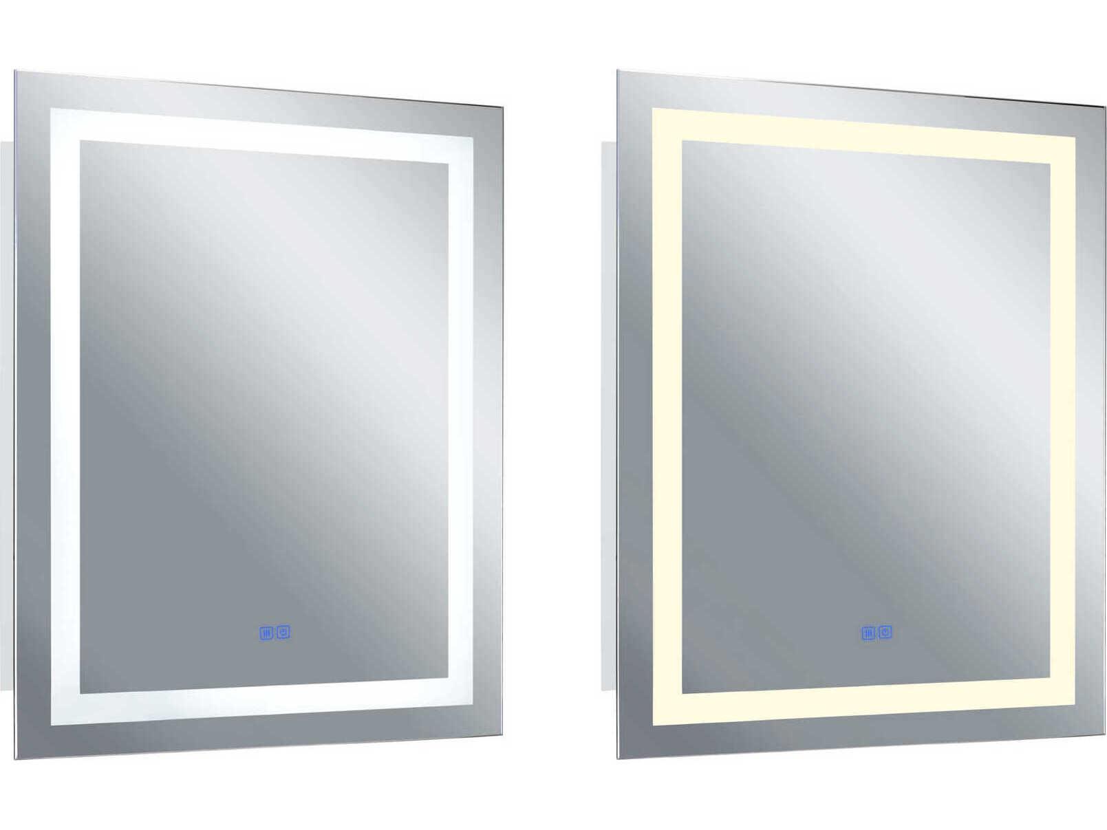 CWI Lighting Abril White Rectangular Wall Mirror