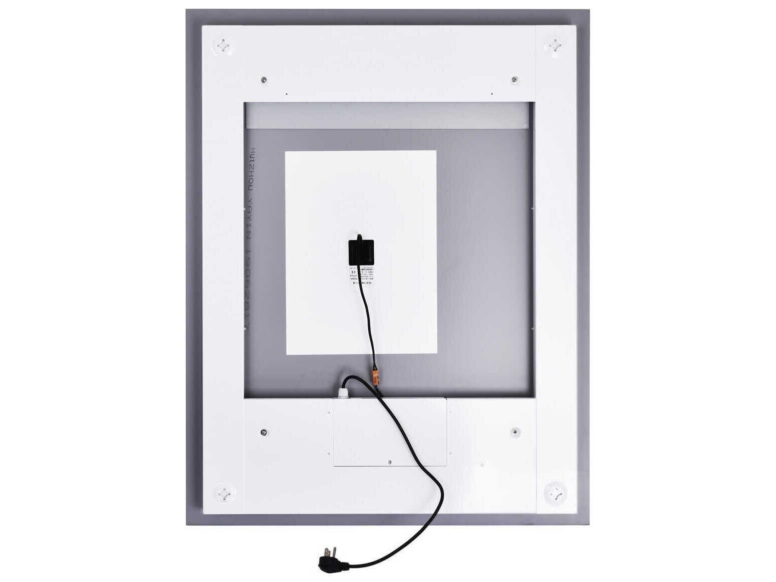 CWI Lighting Abril White Rectangular Wall Mirror