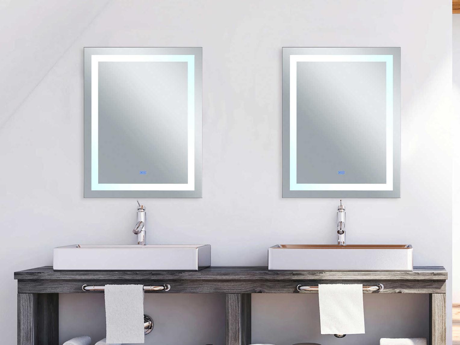 CWI Lighting Abril White Rectangular Wall Mirror