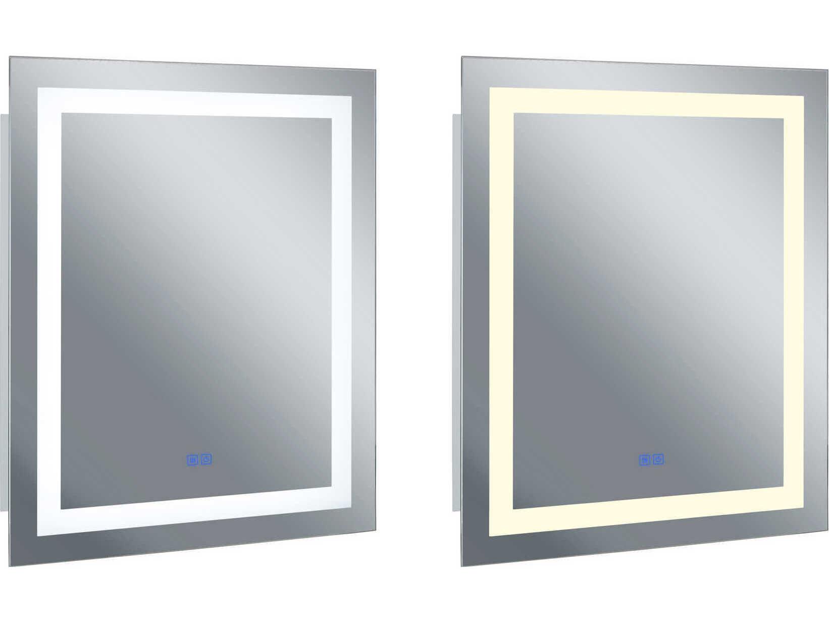 CWI Lighting Abril White Square Wall Mirror