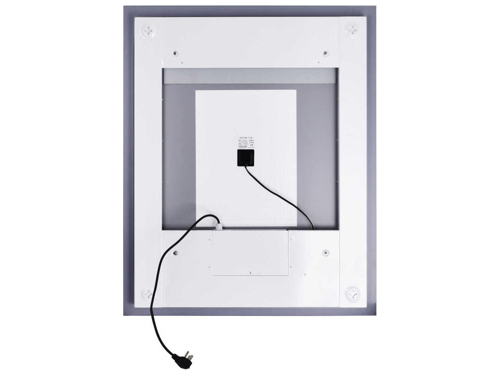 CWI Lighting Abril White Square Wall Mirror