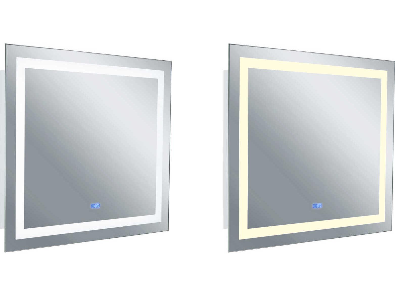 CWI Lighting Abril White Rectangular Wall Mirror