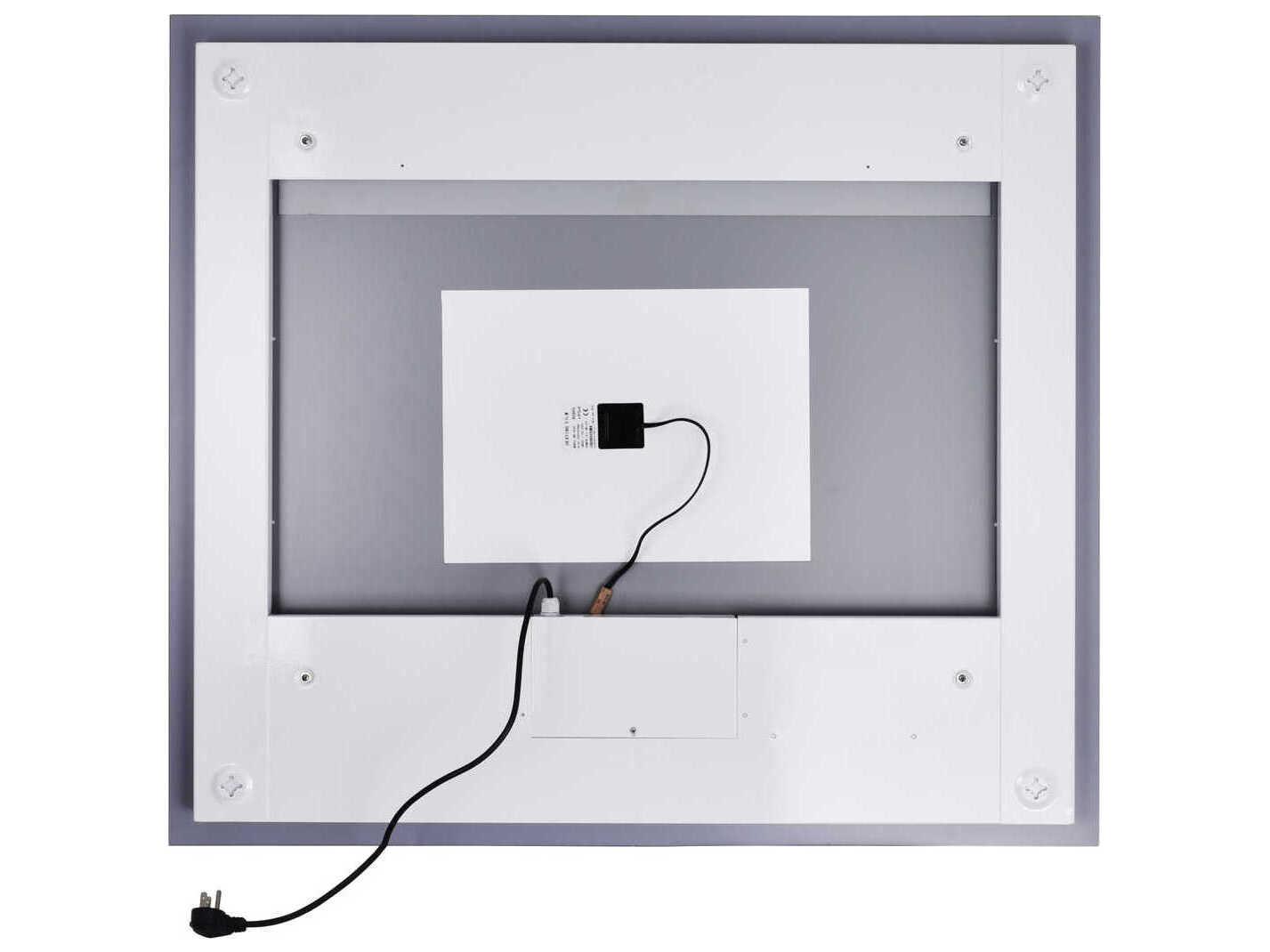 CWI Lighting Abril White Rectangular Wall Mirror