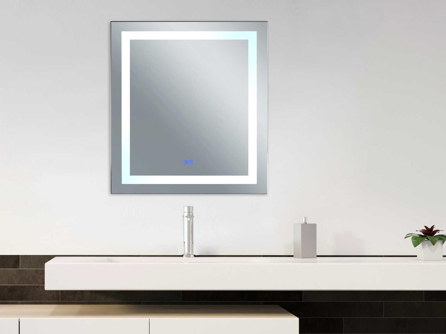 CWI Lighting Abril White Rectangular Wall Mirror