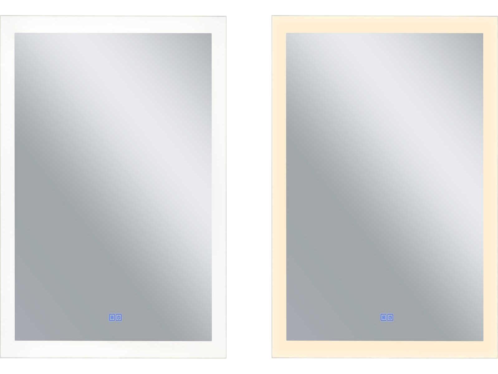 CWI Lighting Abigail White Rectangular Wall Mirror