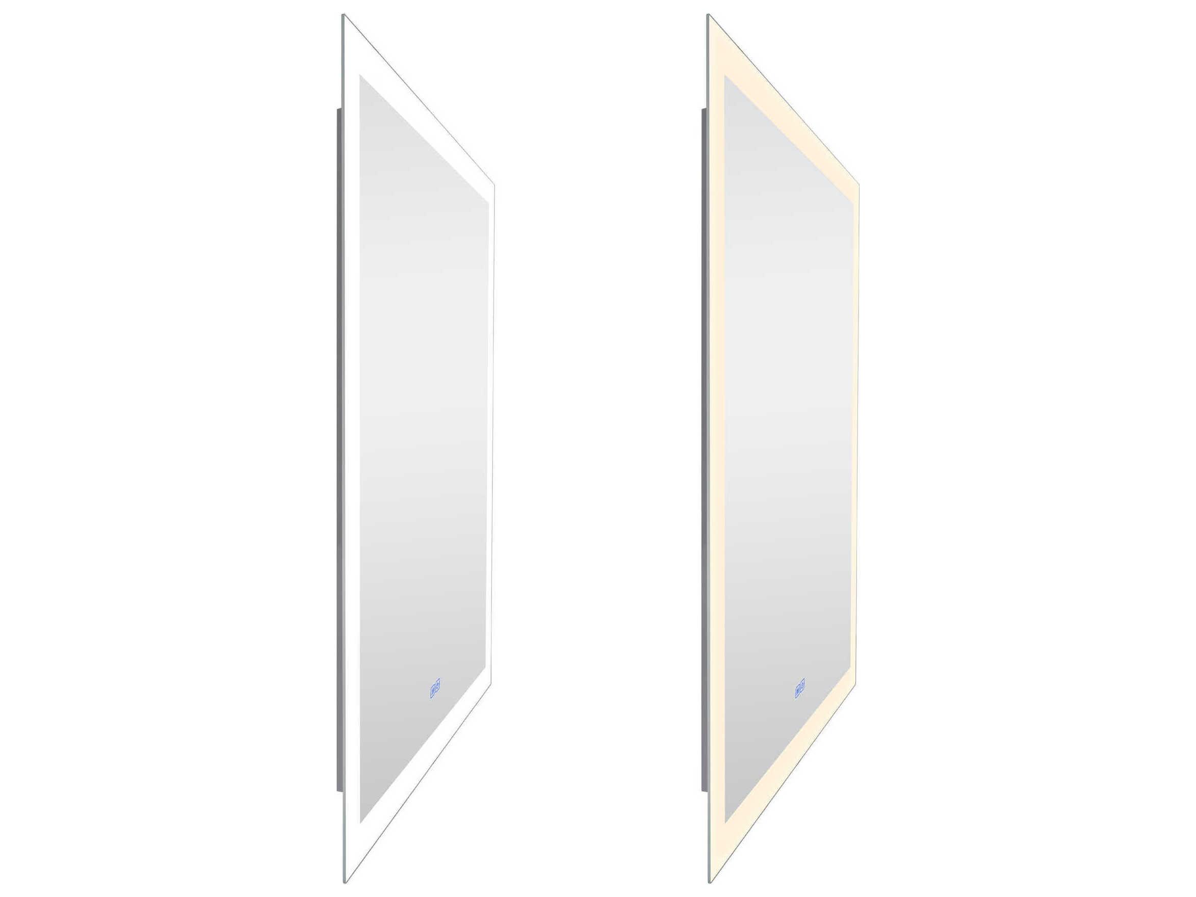 CWI Lighting Abigail White Rectangular Wall Mirror