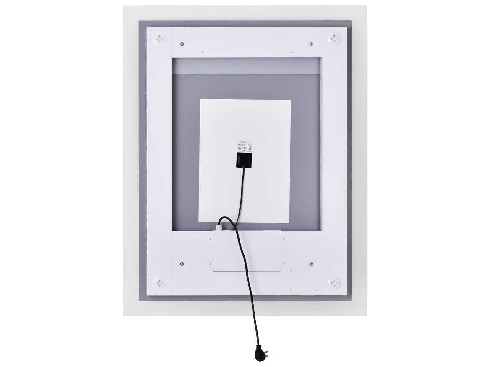 CWI Lighting Abigail White Rectangular Wall Mirror