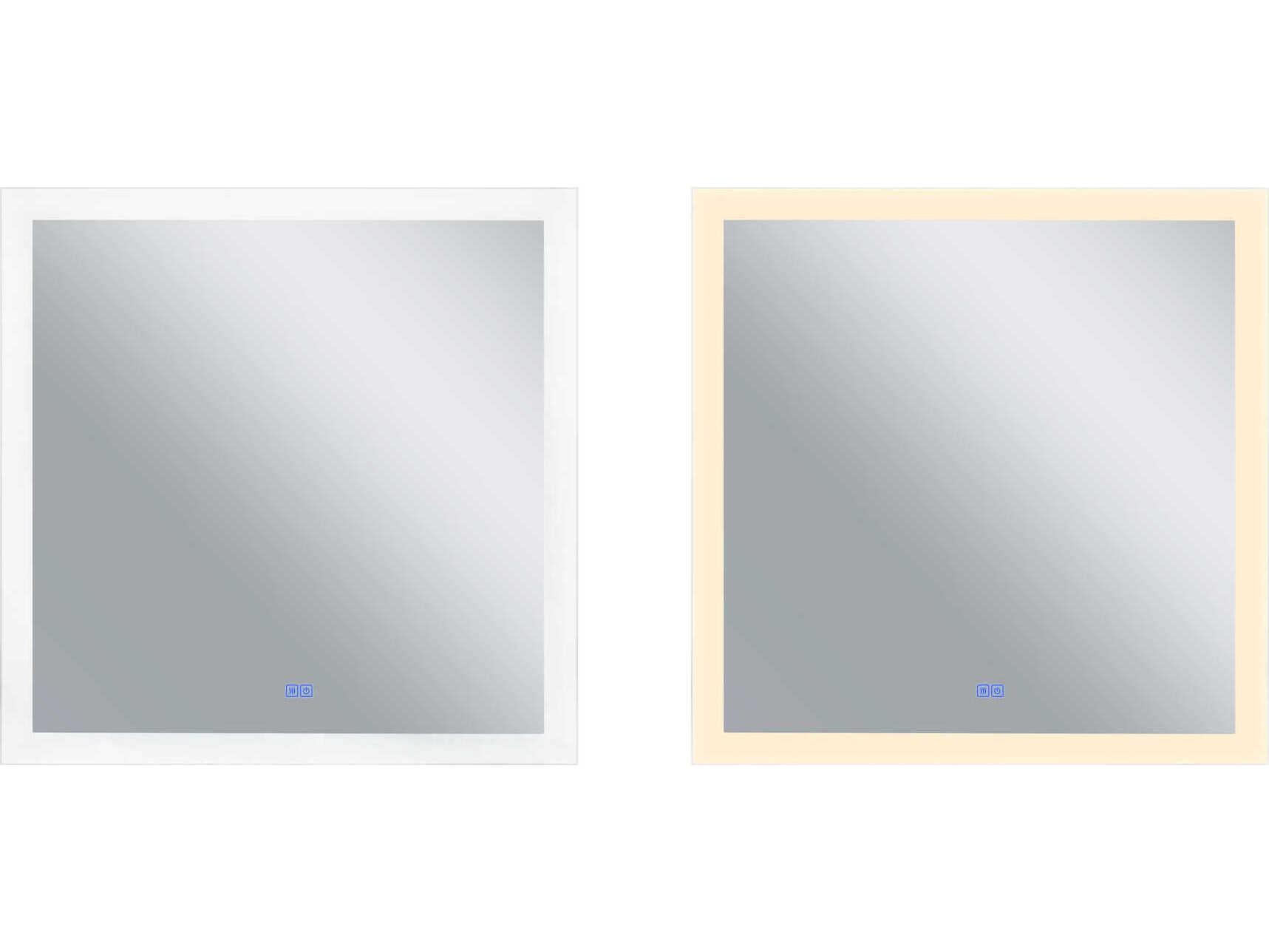 CWI Lighting Abigail White Square Wall Mirror