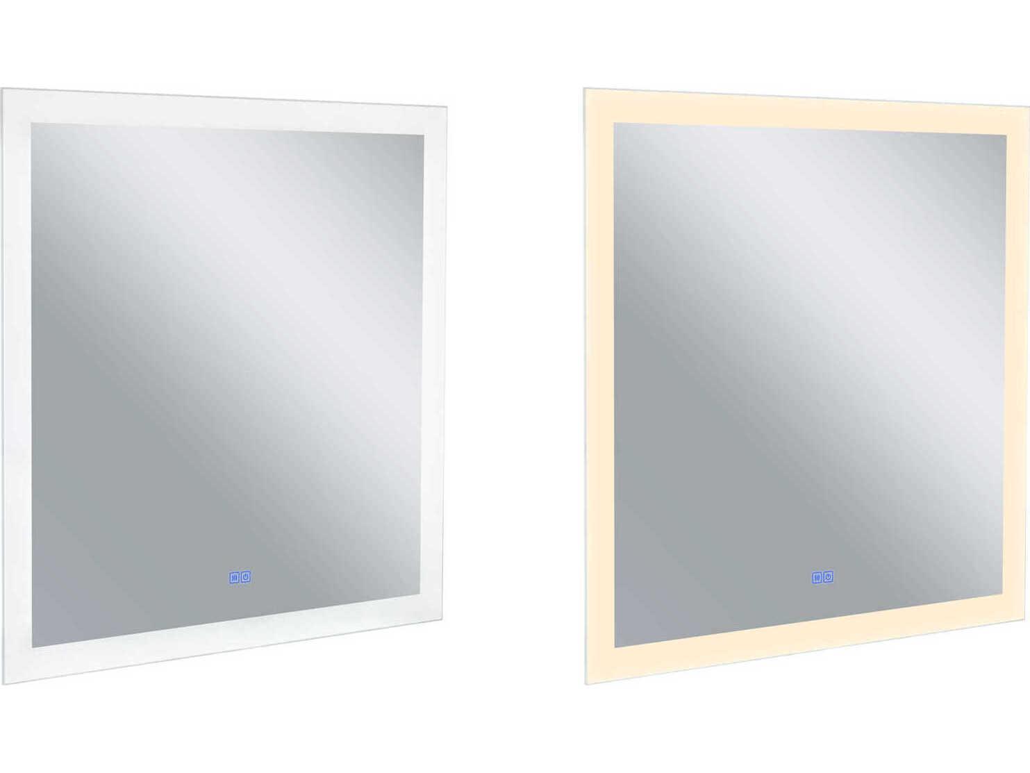 CWI Lighting Abigail White Square Wall Mirror