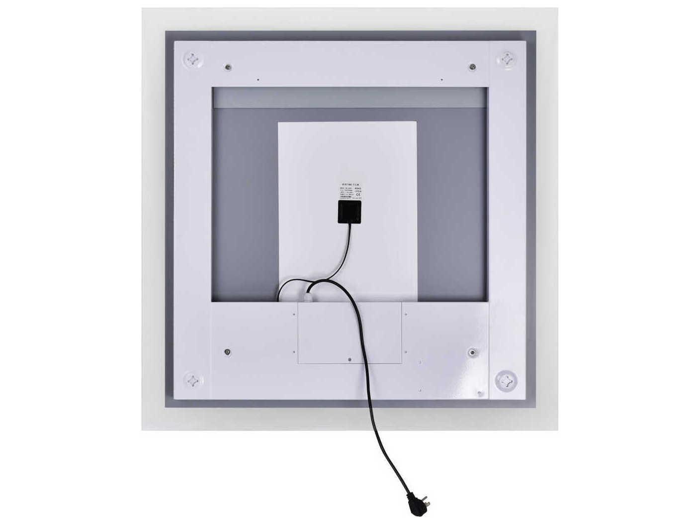 CWI Lighting Abigail White Square Wall Mirror