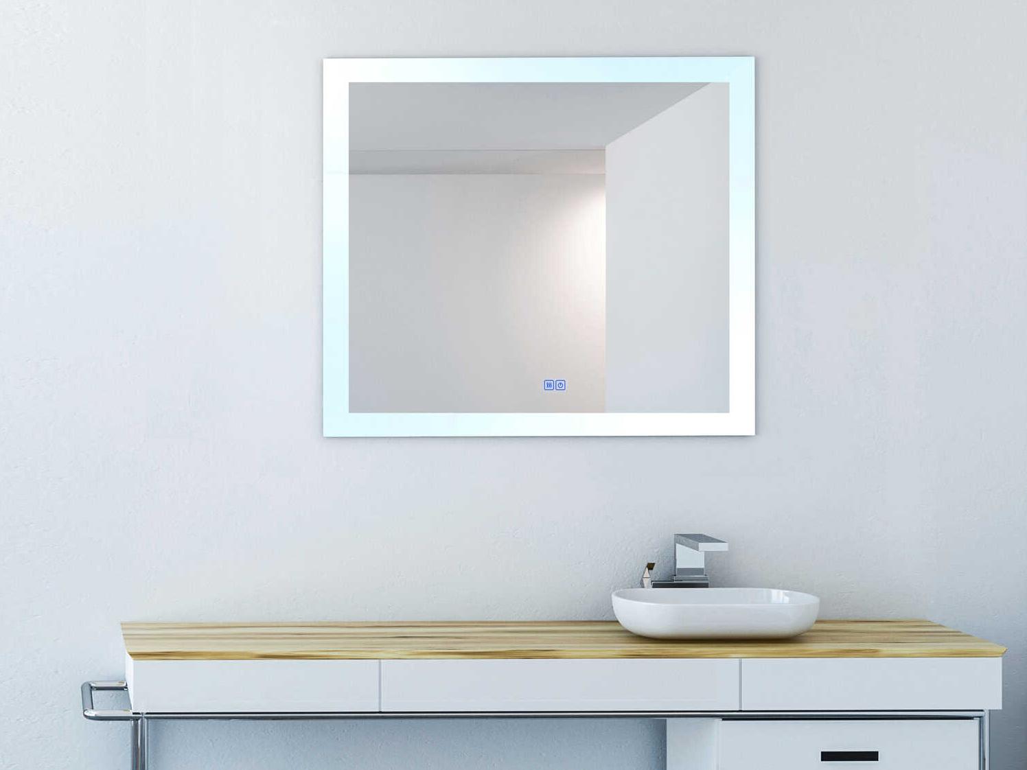 CWI Lighting Abigail White Rectangular Wall Mirror