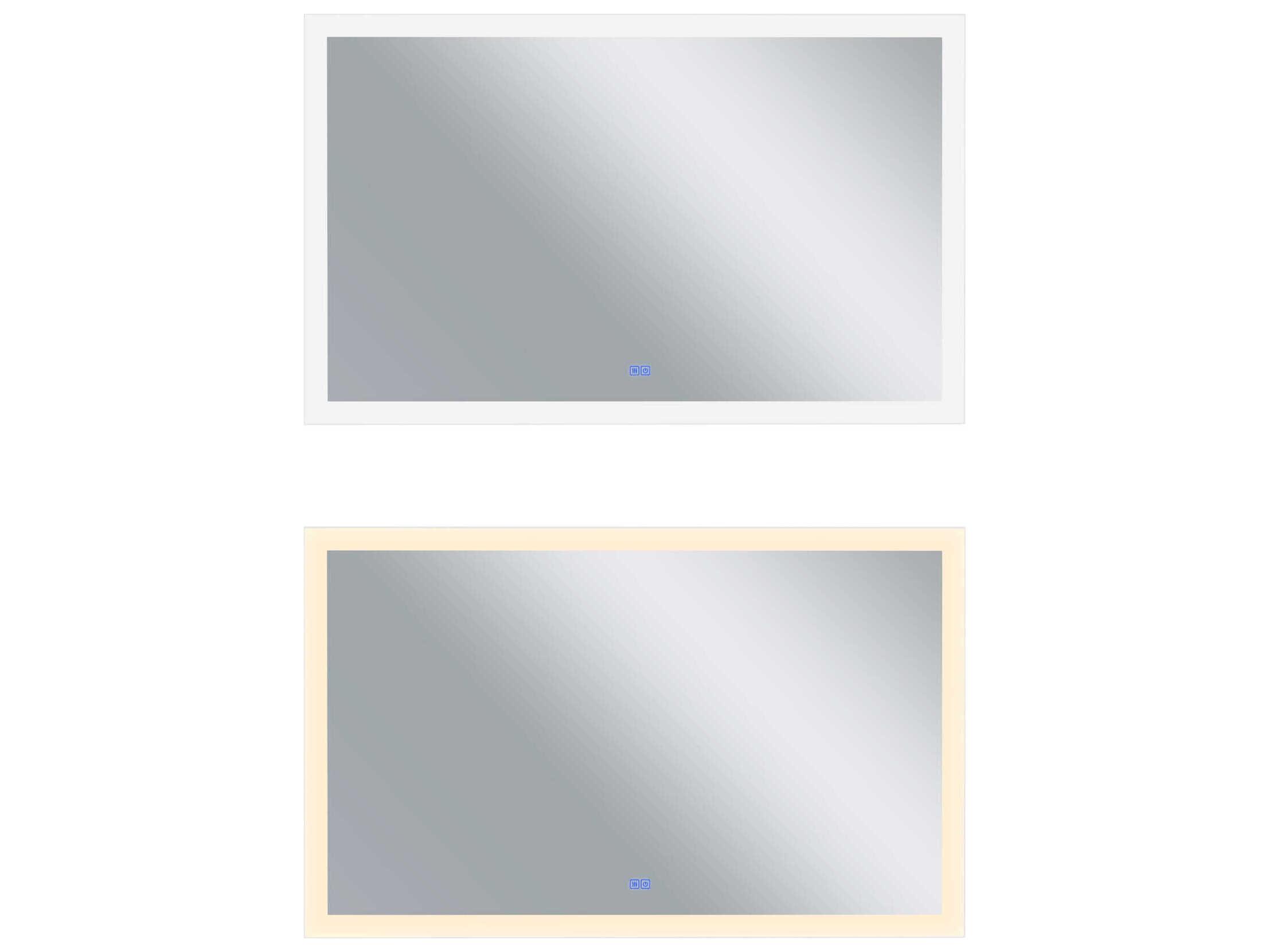 CWI Lighting Abigail White Rectangular Wall Mirror