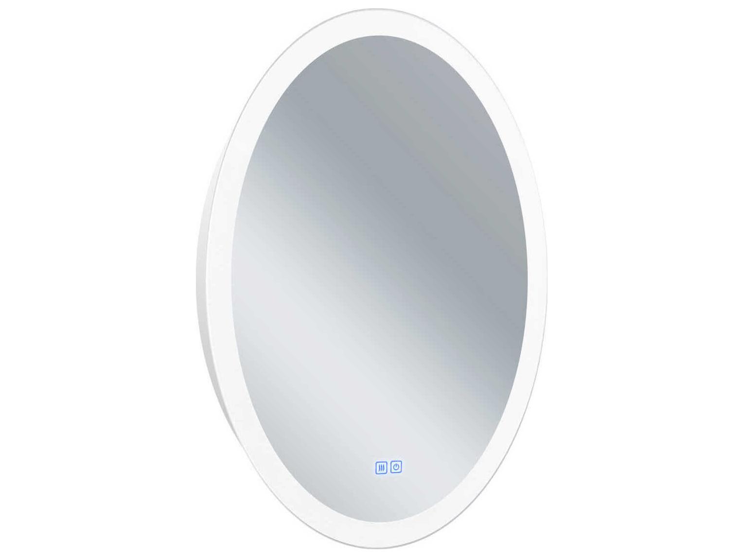 CWI Lighting Agostino White Oval Wall Mirror
