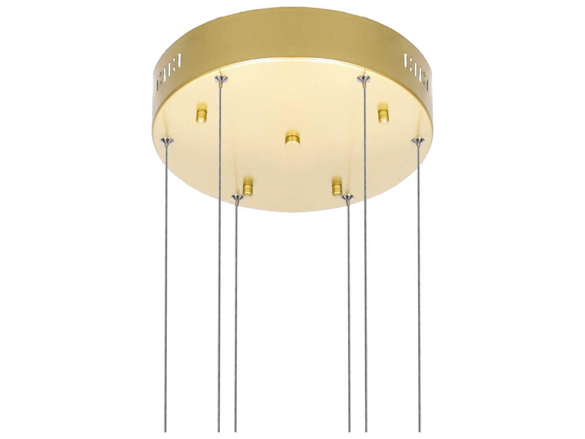 CWI Lighting Millipede Satin Gold Linear Round Pendant