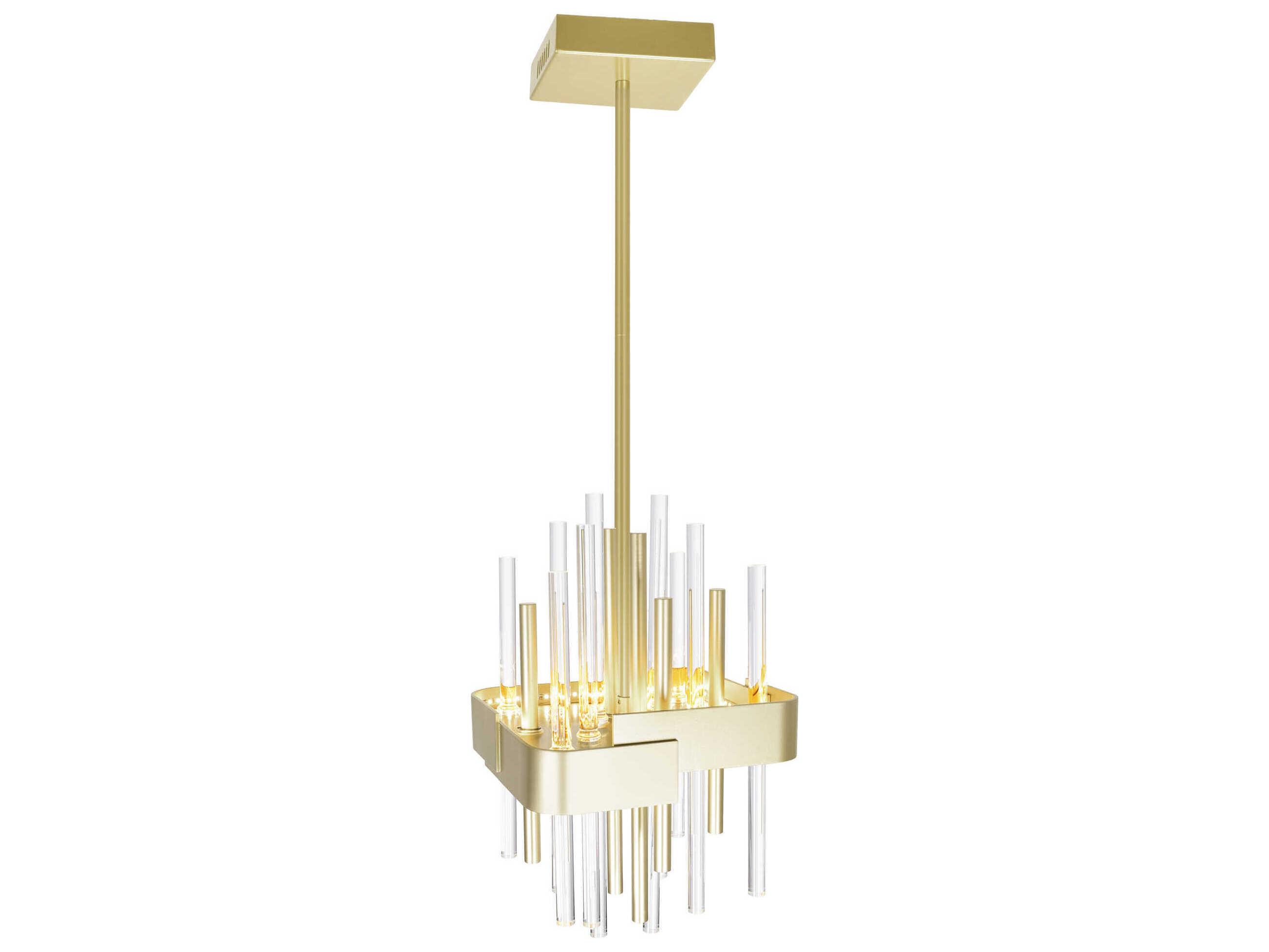 CWI Lighting Millipede Satin Gold Linear Mini Pendant