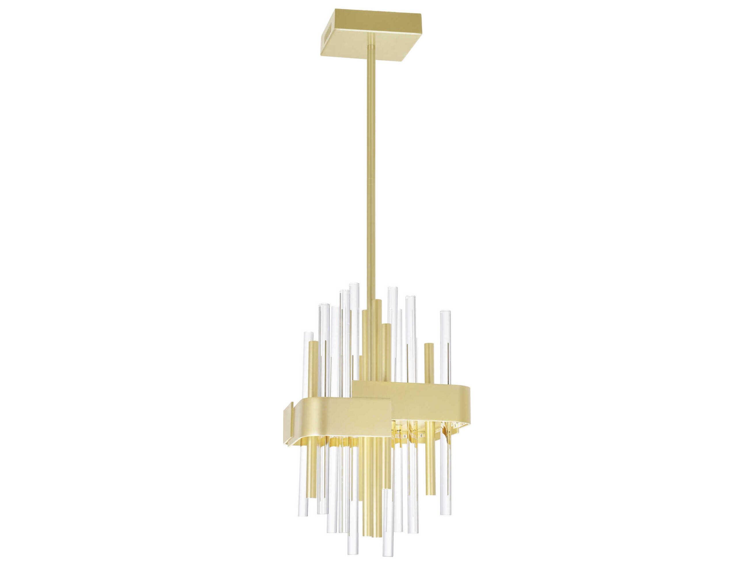 CWI Lighting Millipede Satin Gold Linear Mini Pendant