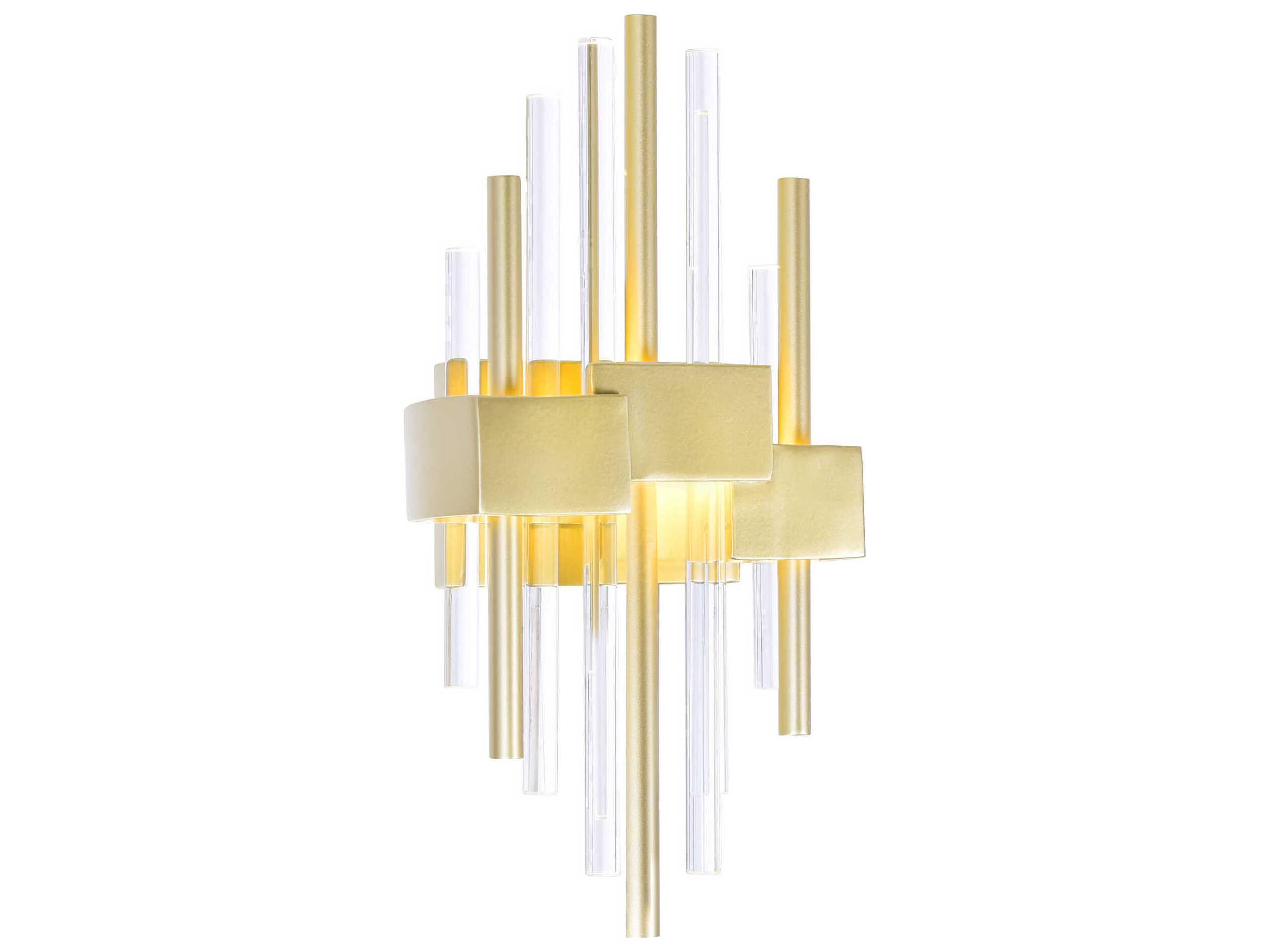 CWI Lighting Millipede Satin Gold Wall Sconce