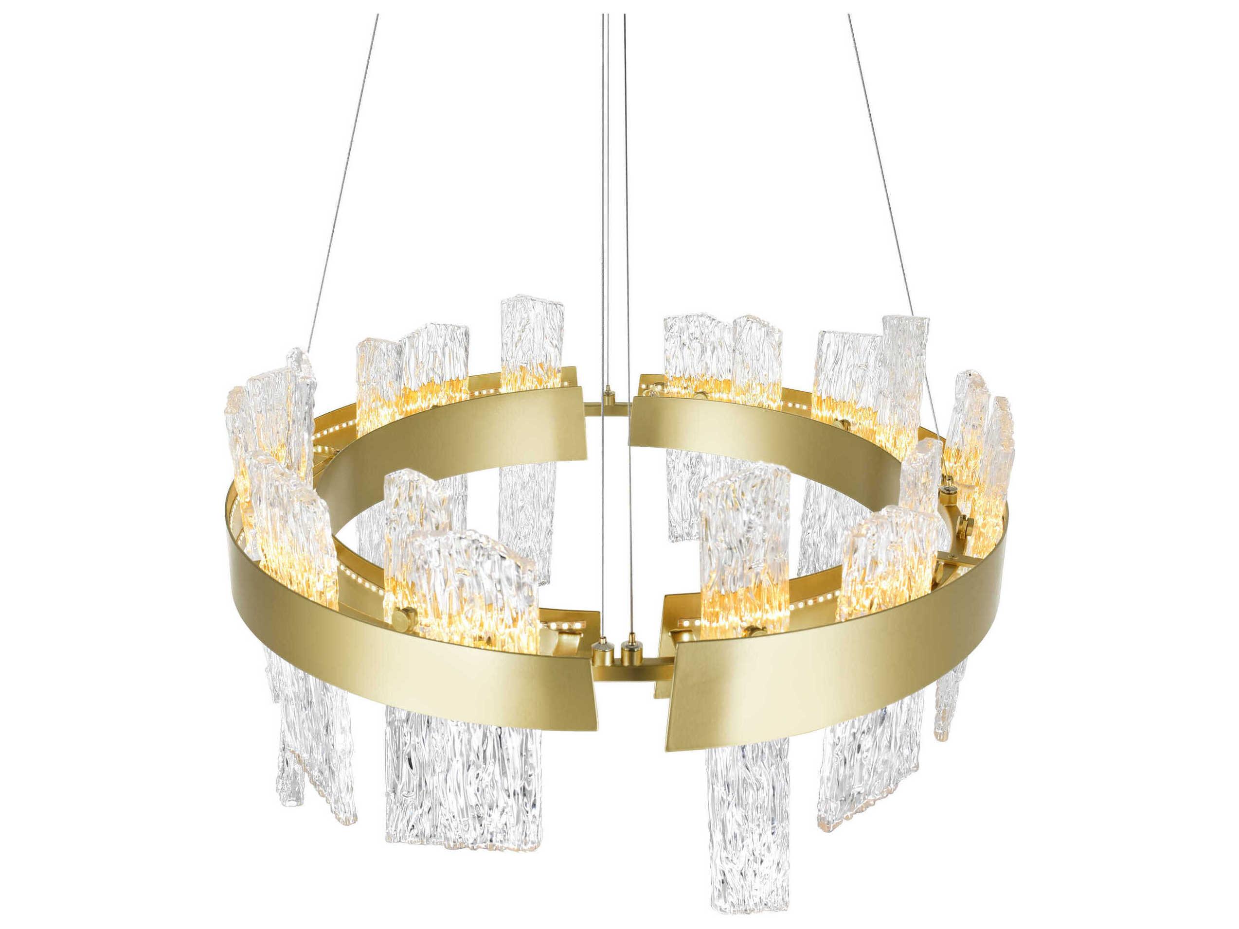 CWI Lighting Guadiana Satin Gold Round Pendant