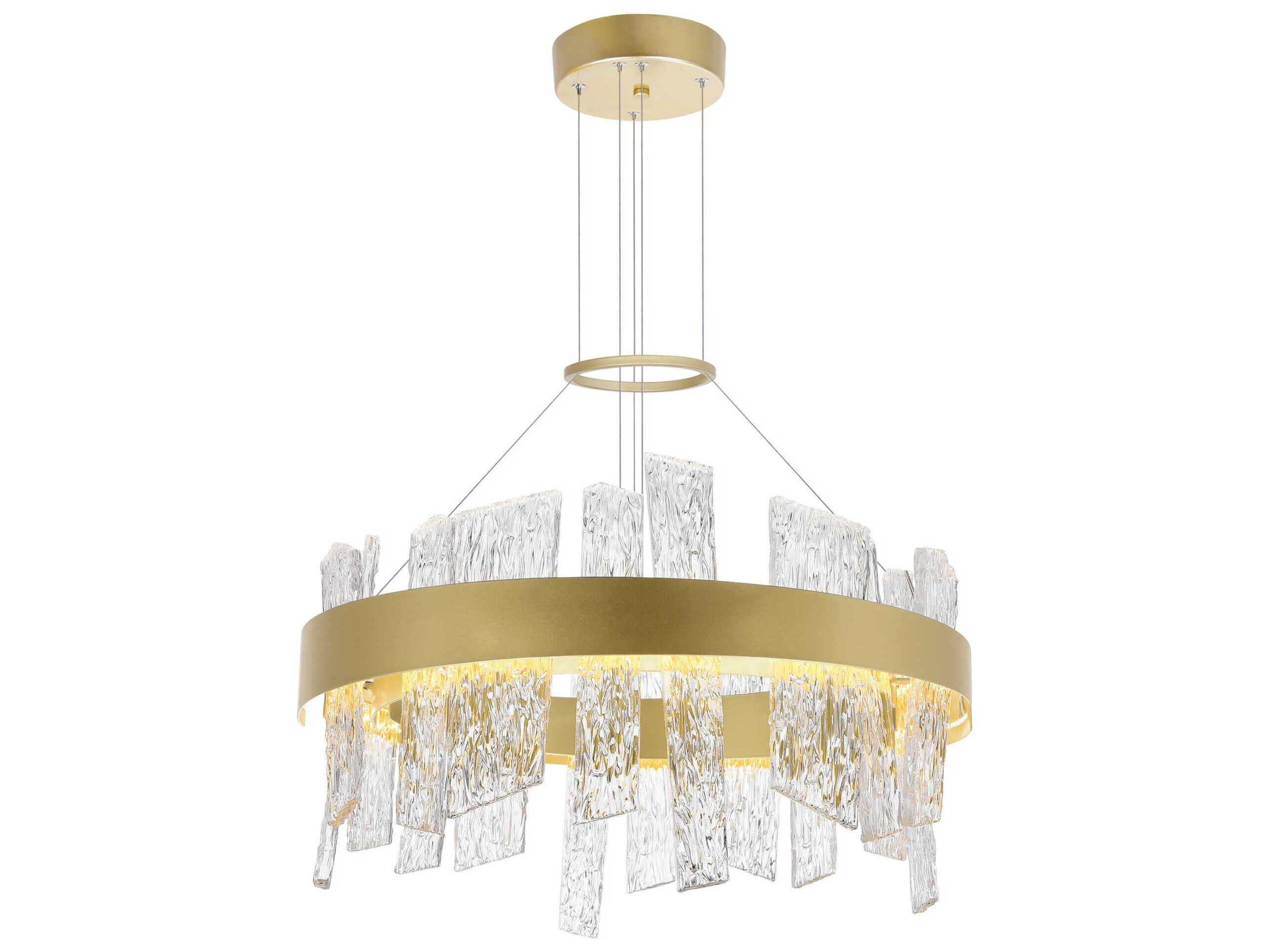 CWI Lighting Guadiana Satin Gold Round Pendant