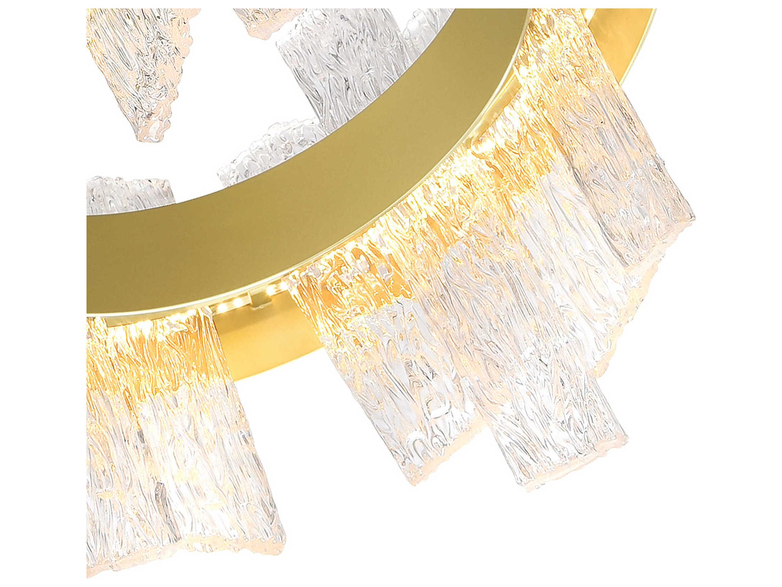 CWI Lighting Guadiana Satin Gold Round Pendant