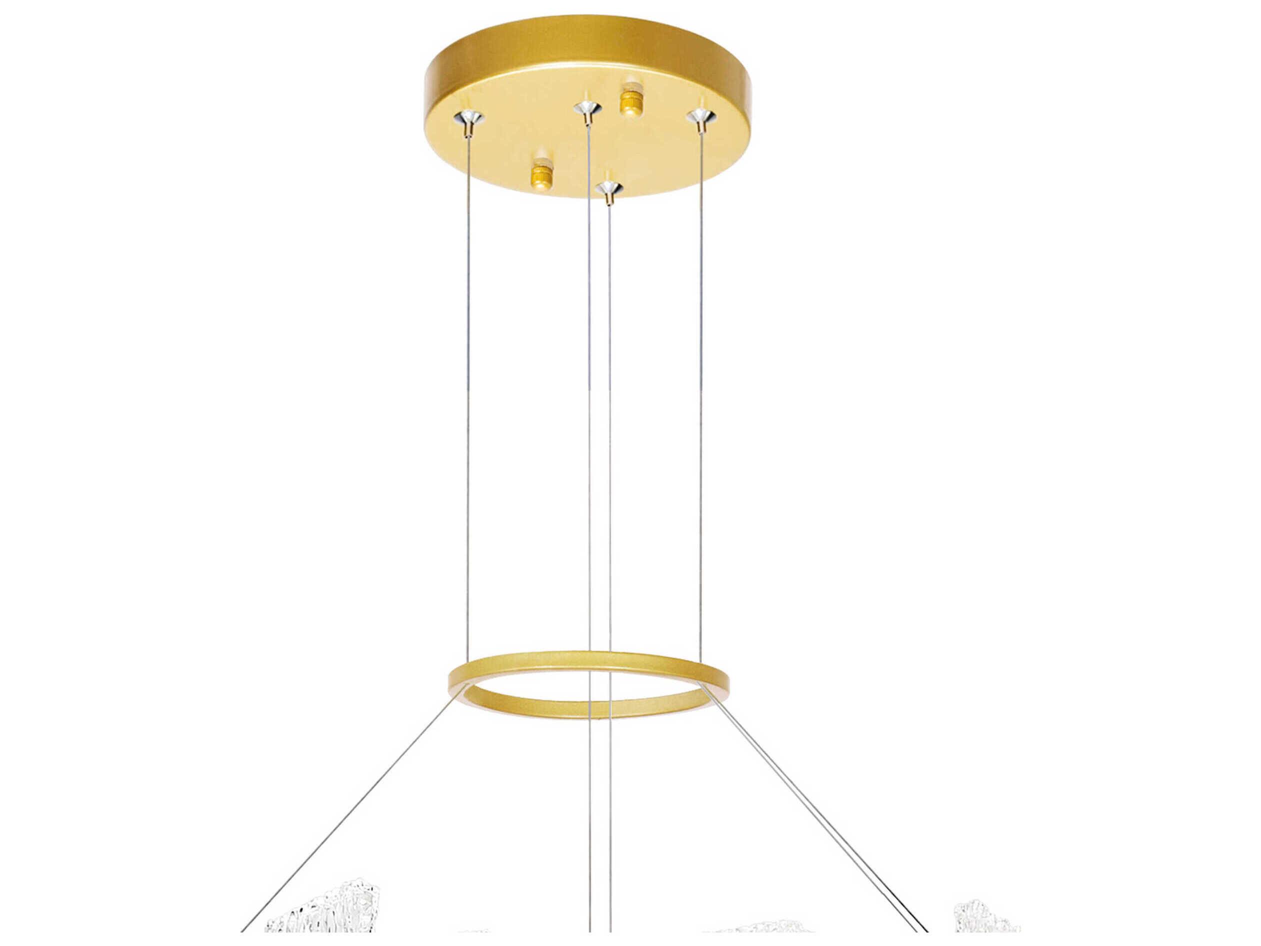 CWI Lighting Guadiana Satin Gold Round Pendant