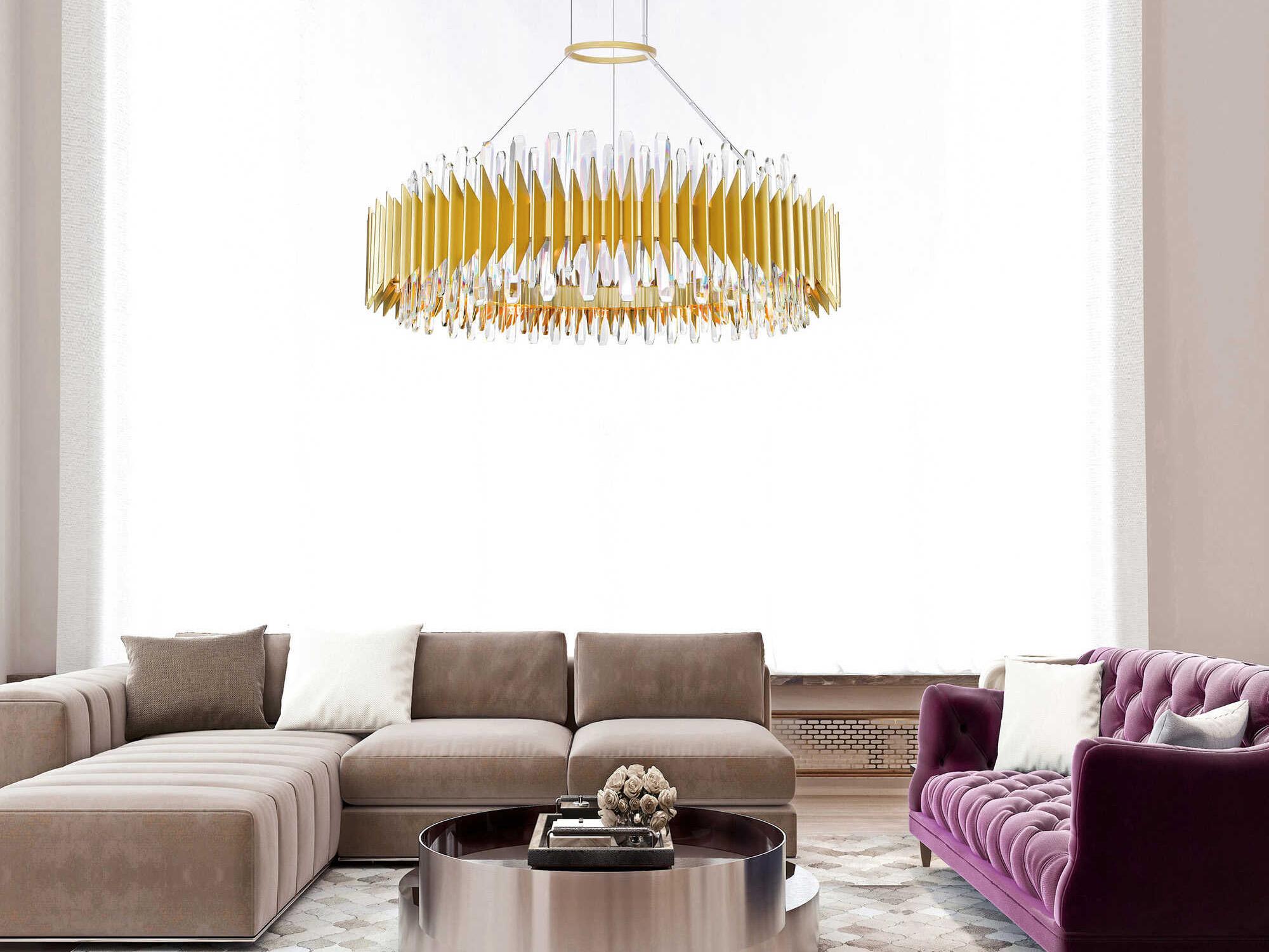CWI Lighting Cityscape 24-Light Satin Gold Chandelier