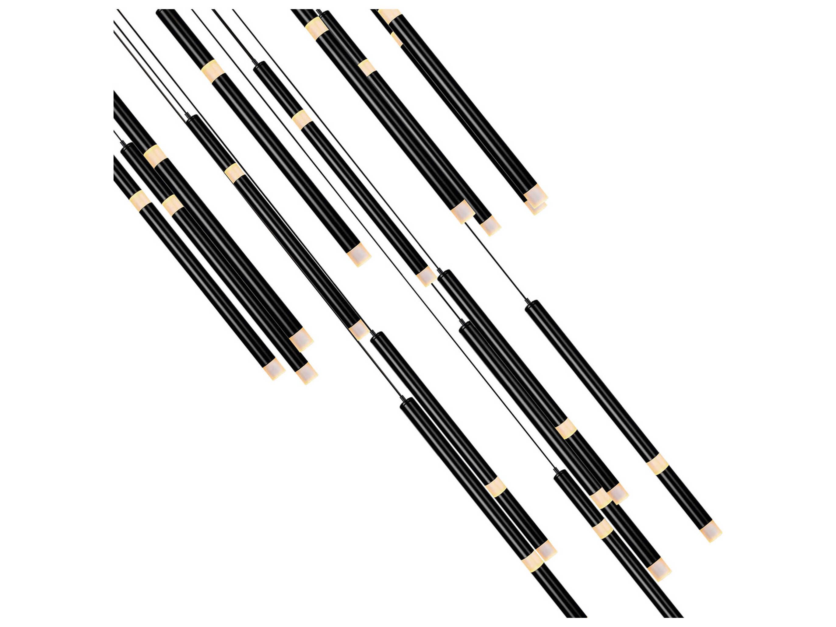 CWI Lighting Flute Black Linear Pendant