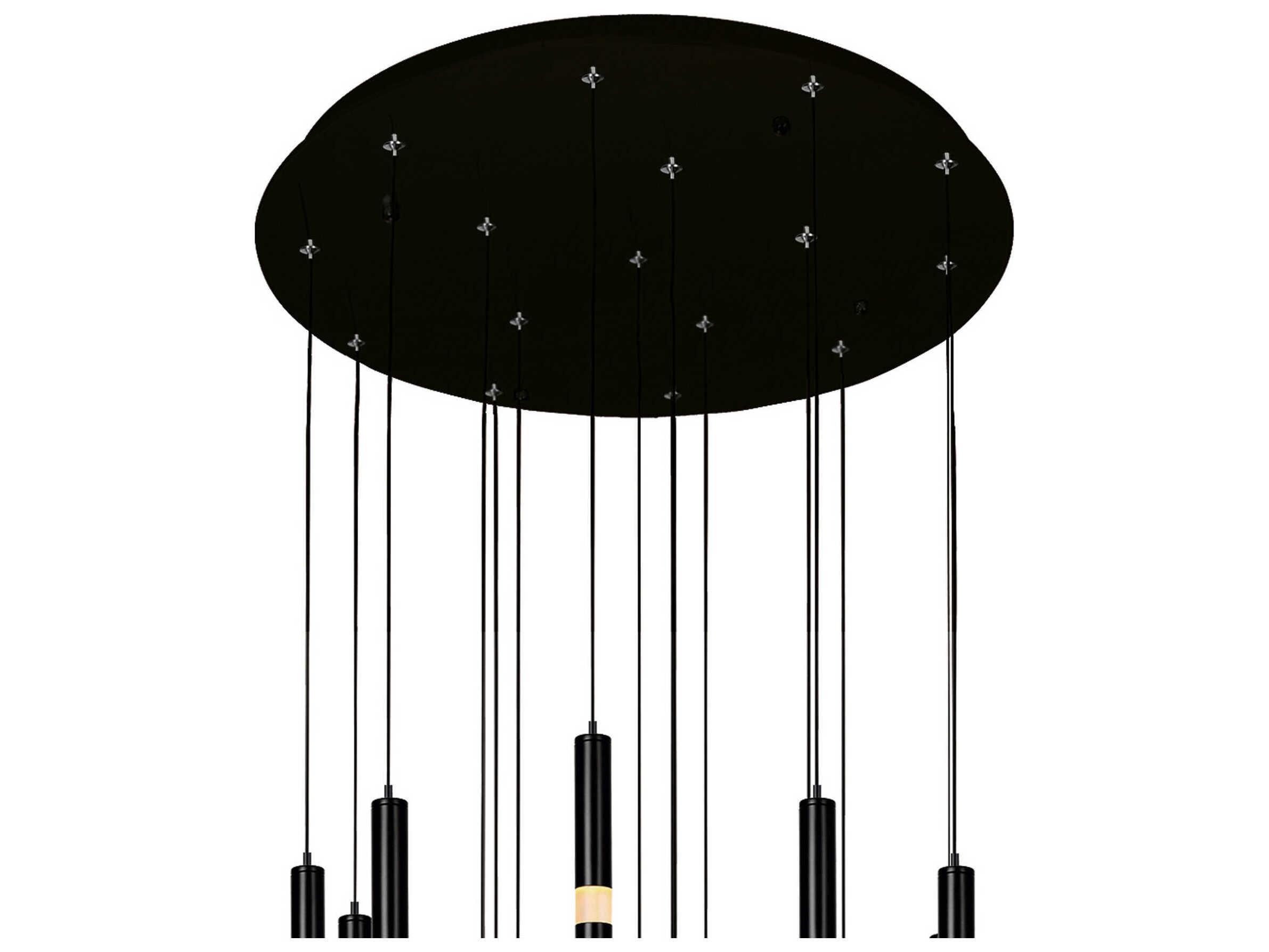 CWI Lighting Flute Black Linear Pendant