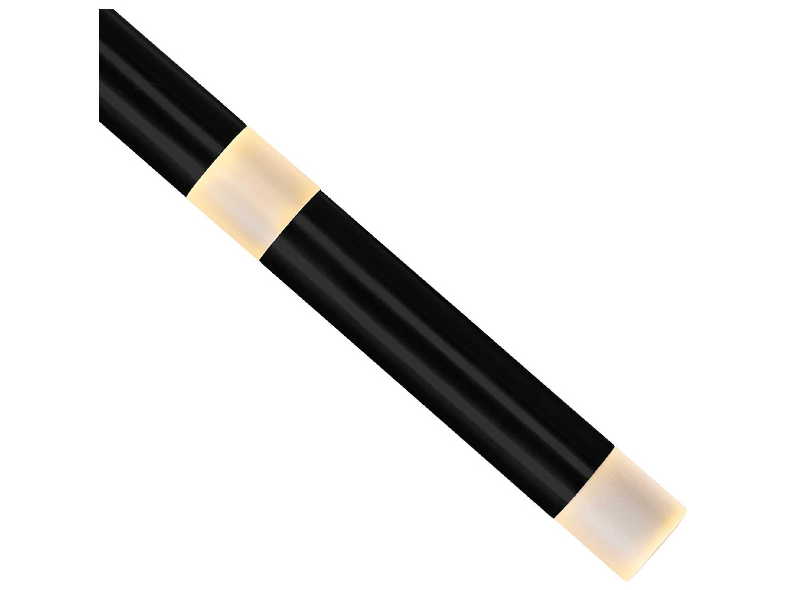 CWI Lighting Flute Black Linear Island Pendant