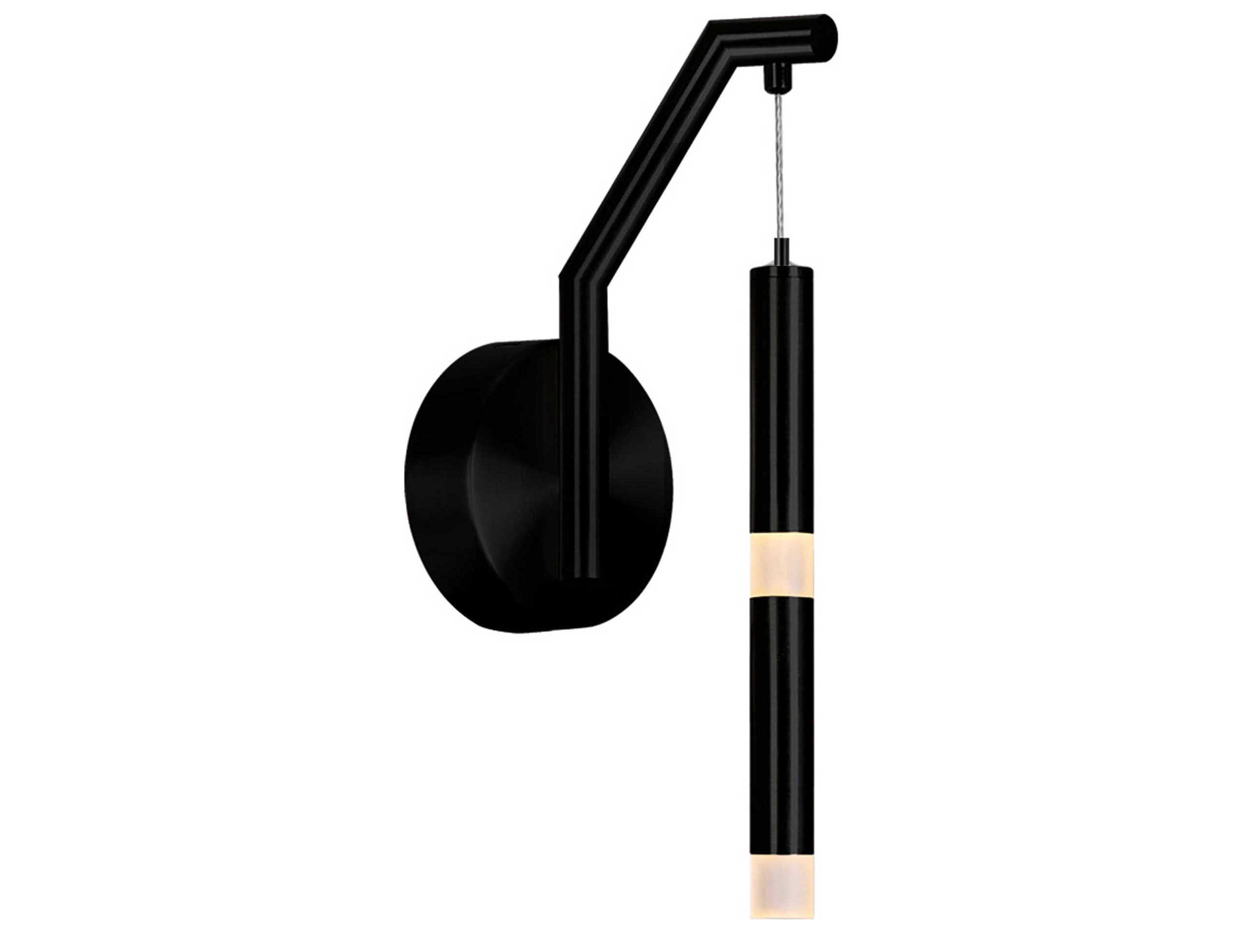 CWI Lighting Flute Black Wall Sconce