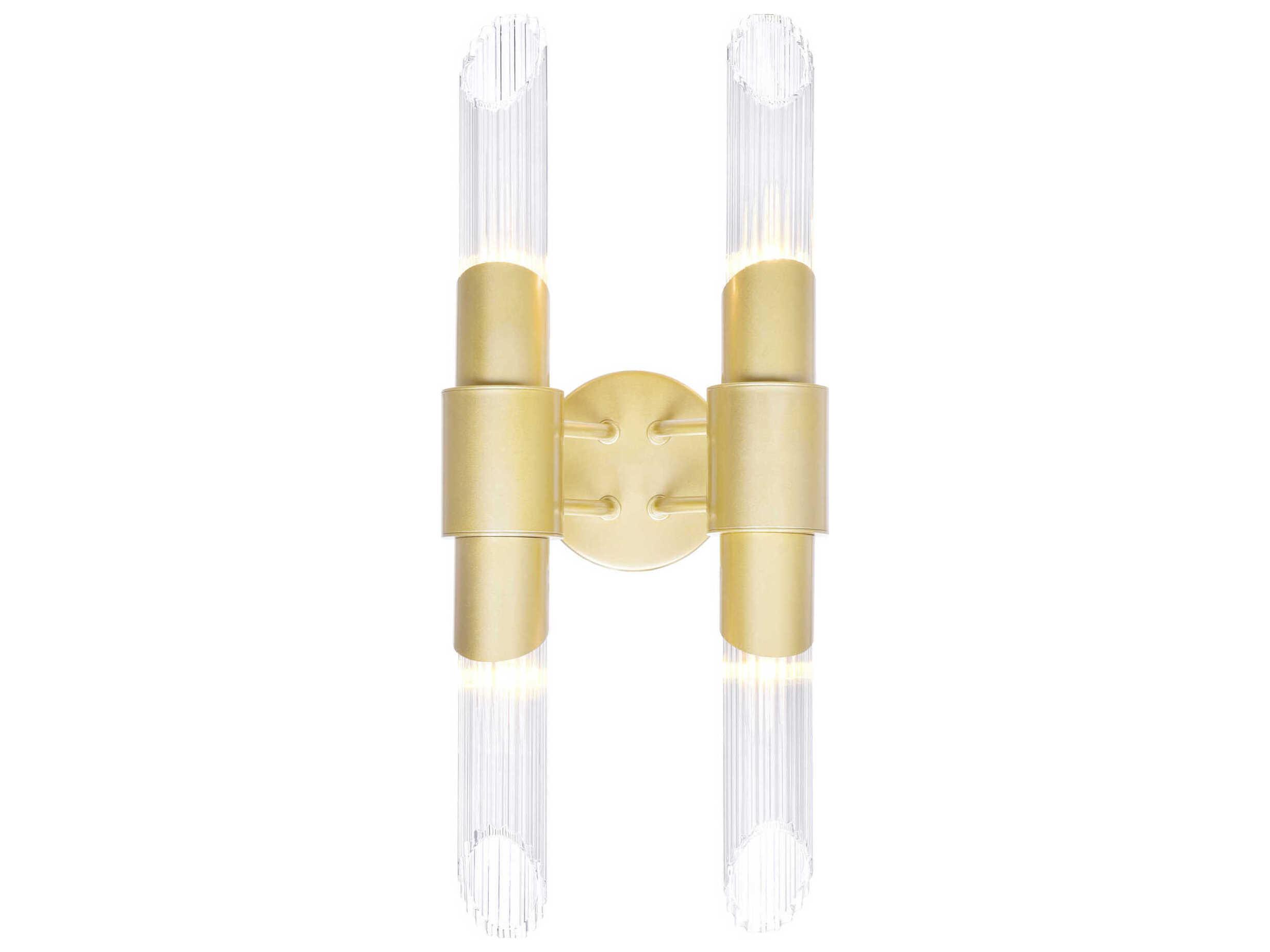 CWI Lighting Croissant 4-Light Satin Gold Vanity Light