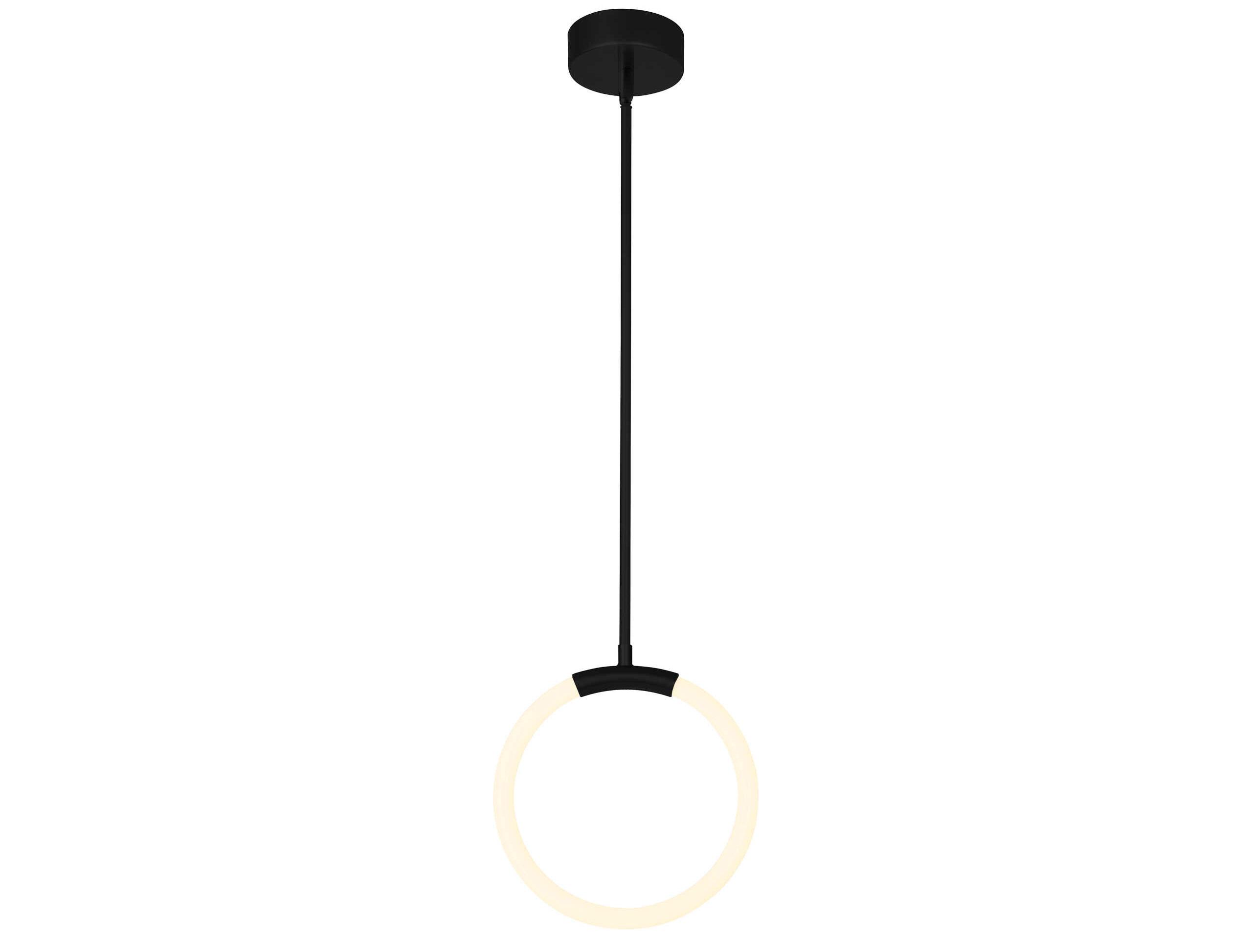CWI Lighting Hoops Black Round Mini Pendant